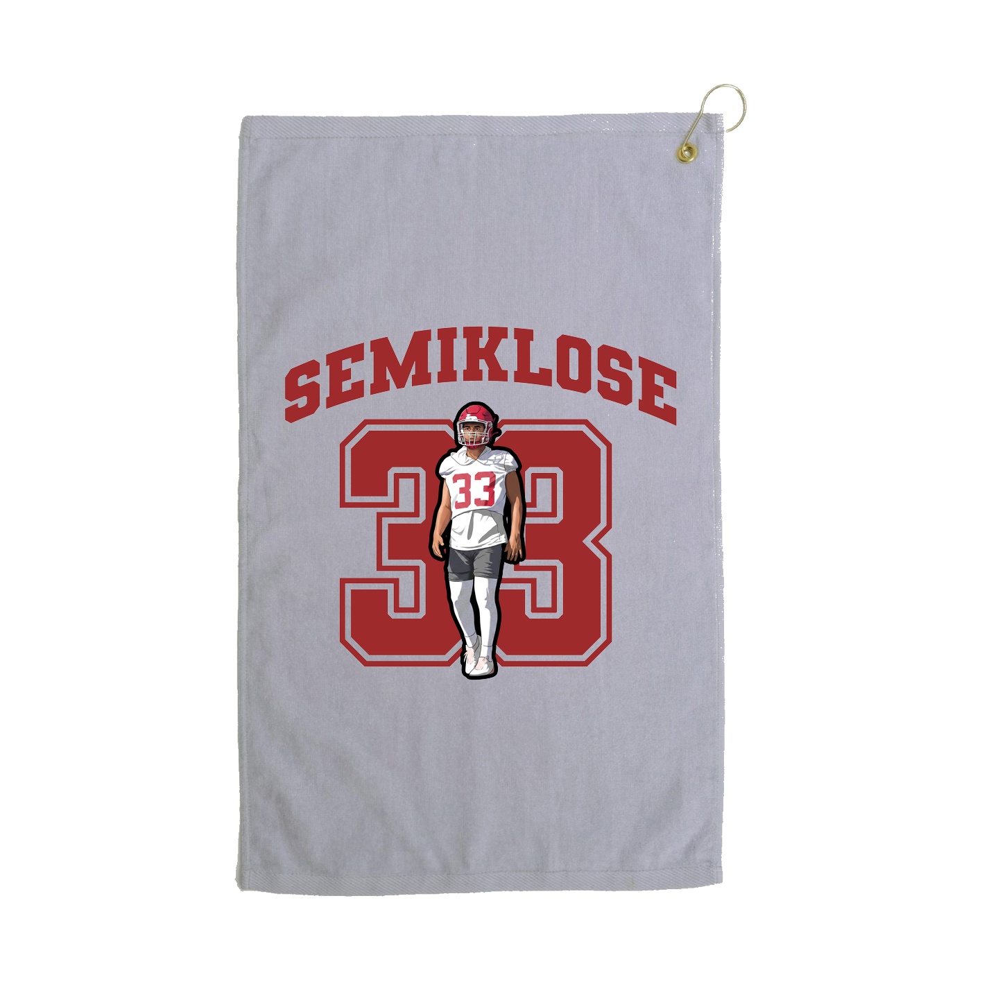 Golf Towel — Number in Grey