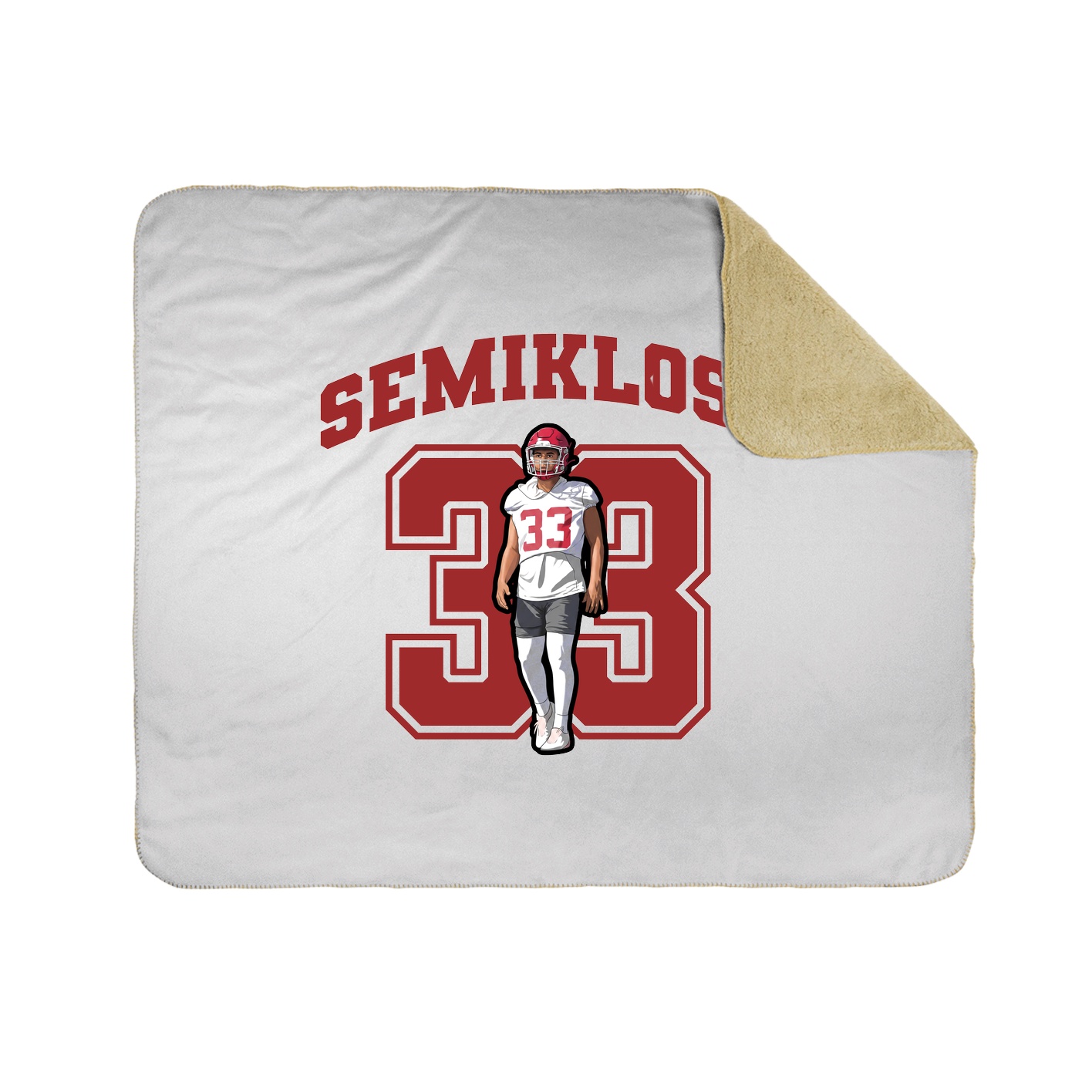Throw Blanket — Number in White
