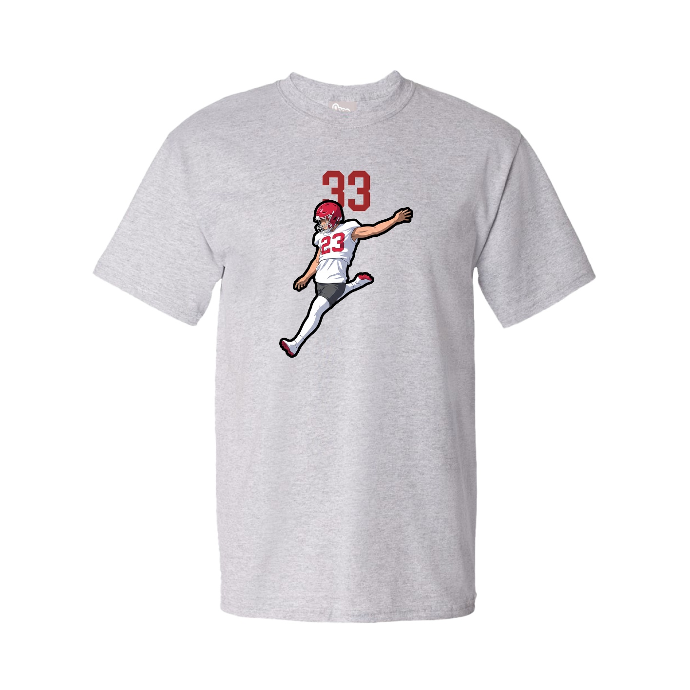 Youth Tee — Number Top in Grey