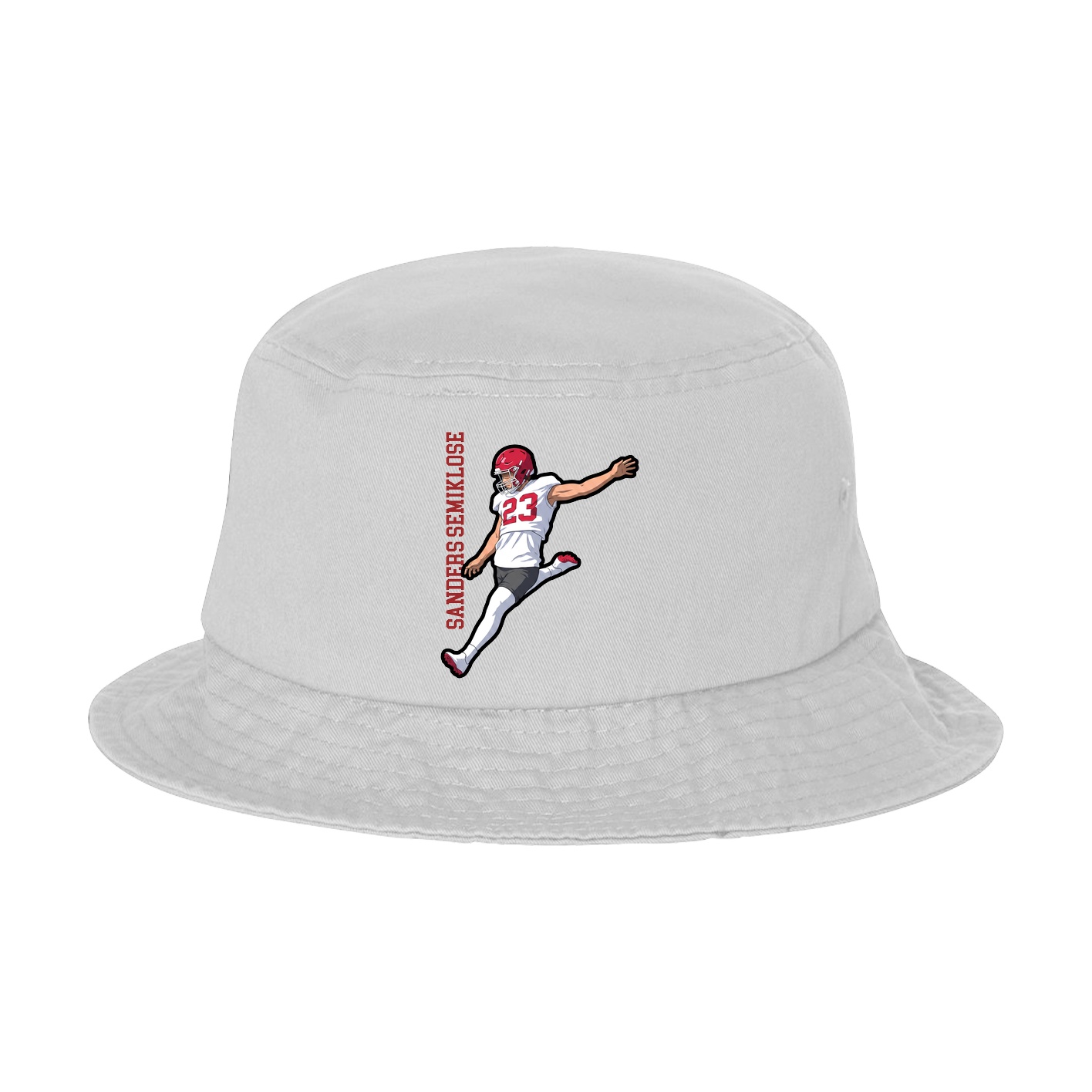 Bucket Cap — Name Vertical in White