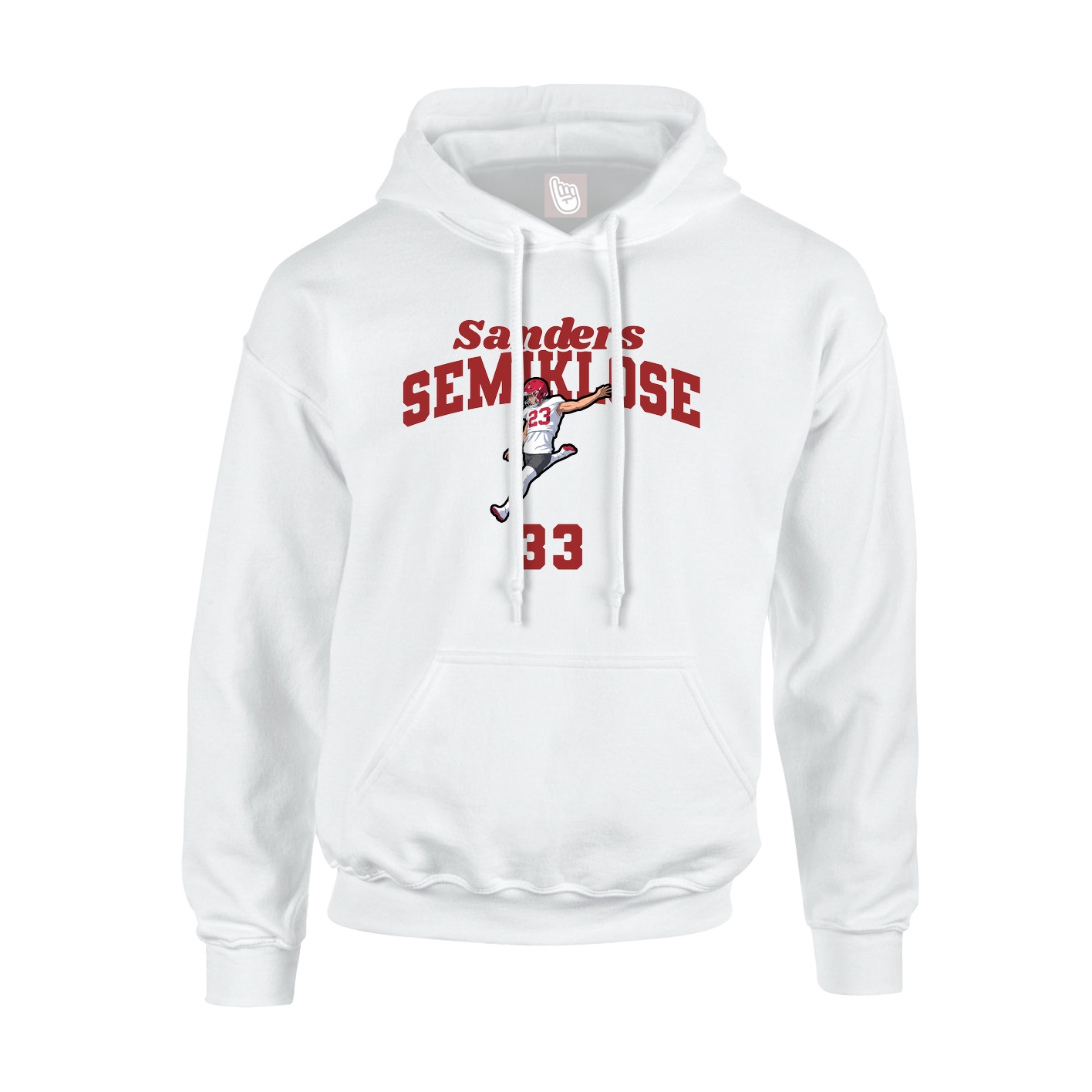 Hoodie — Signature Arch in White