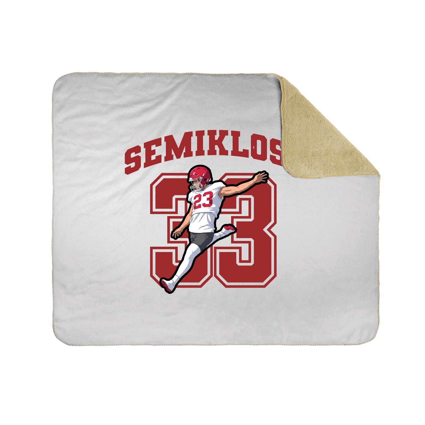 Throw Blanket — Number in White