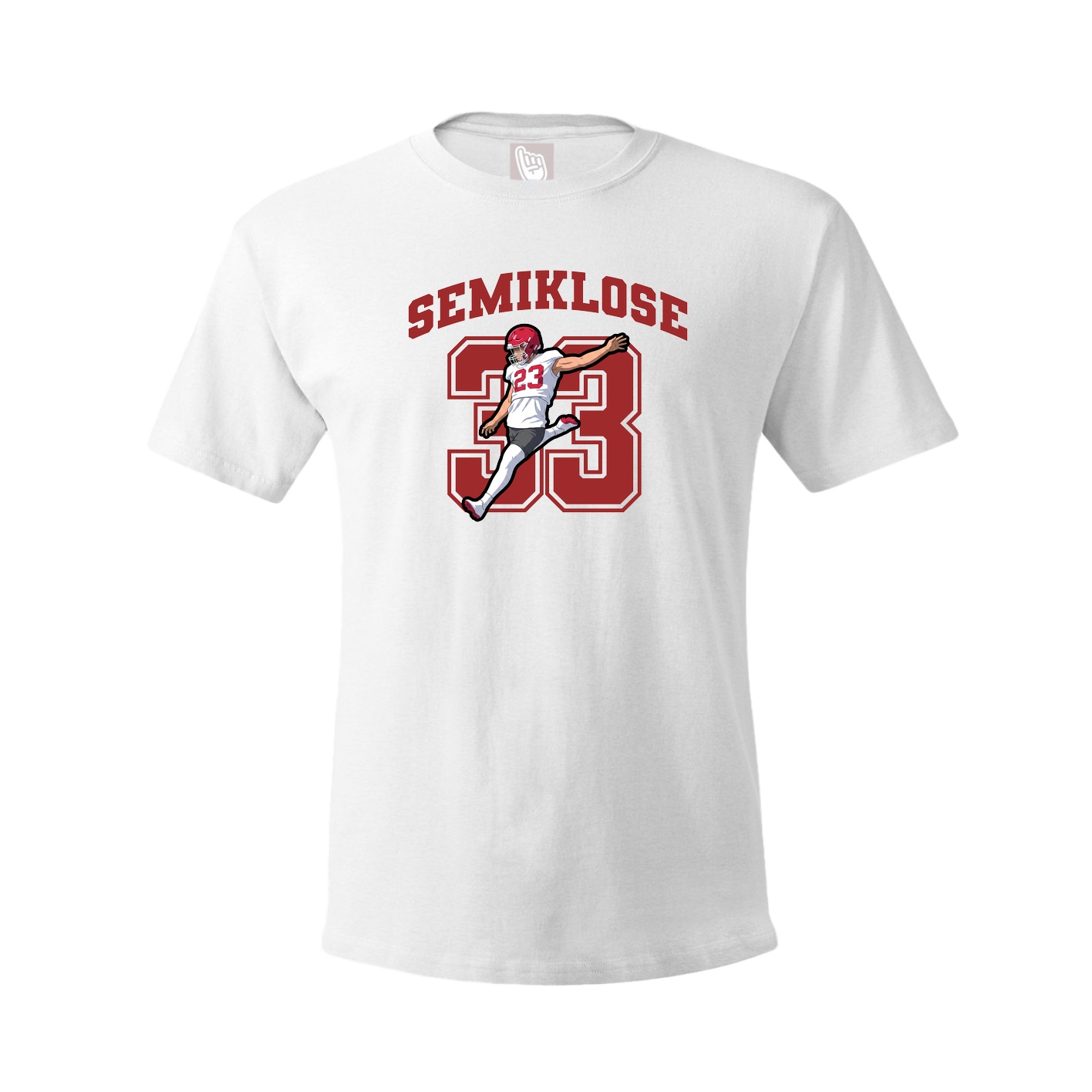 Youth Tee — Number in White