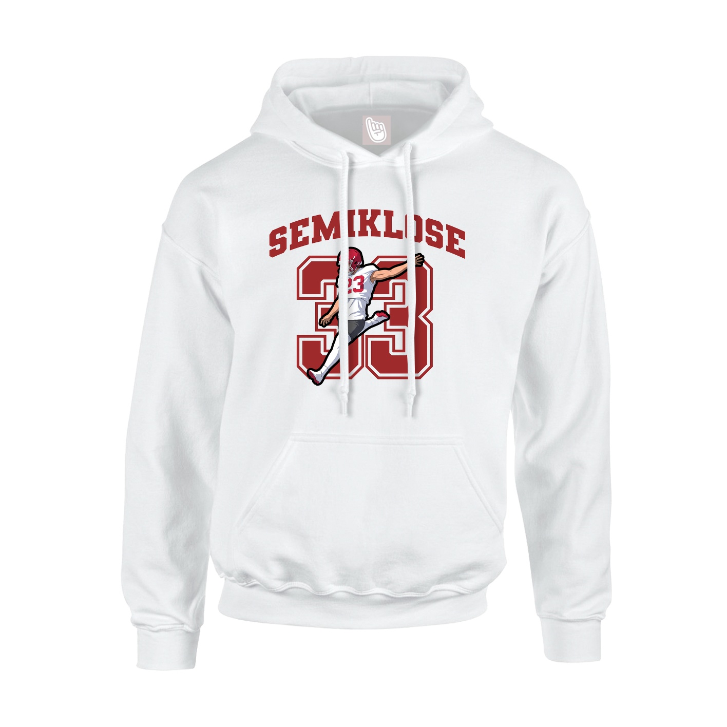 Youth Hoodie — Number in White