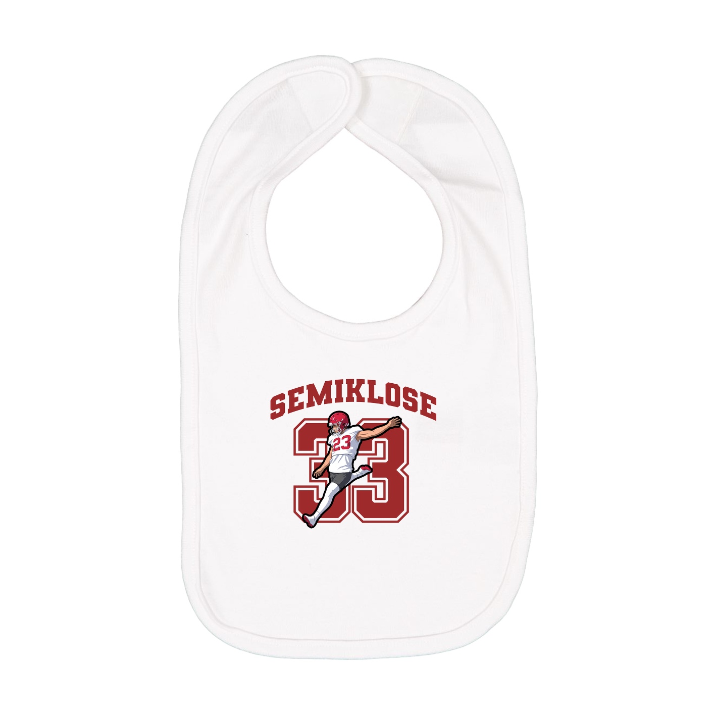Infant Bib — Number in White