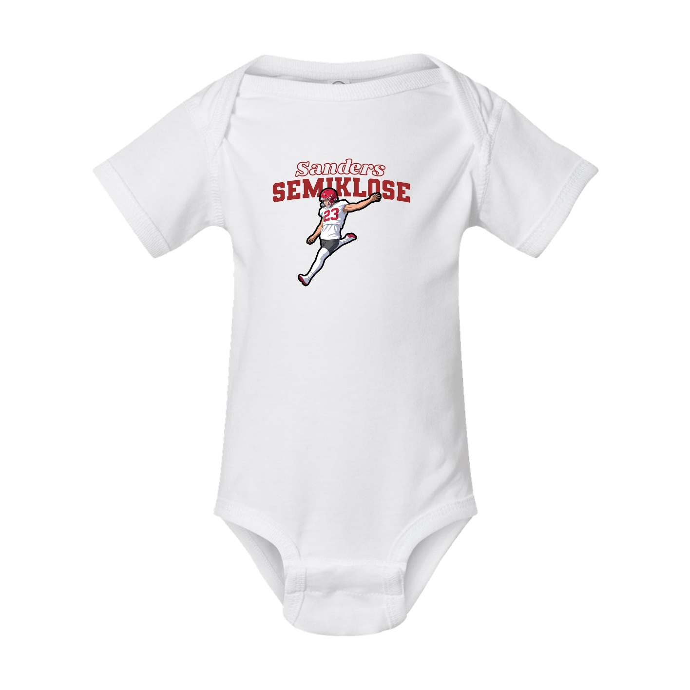 Baby Onesie — Name Arch in White