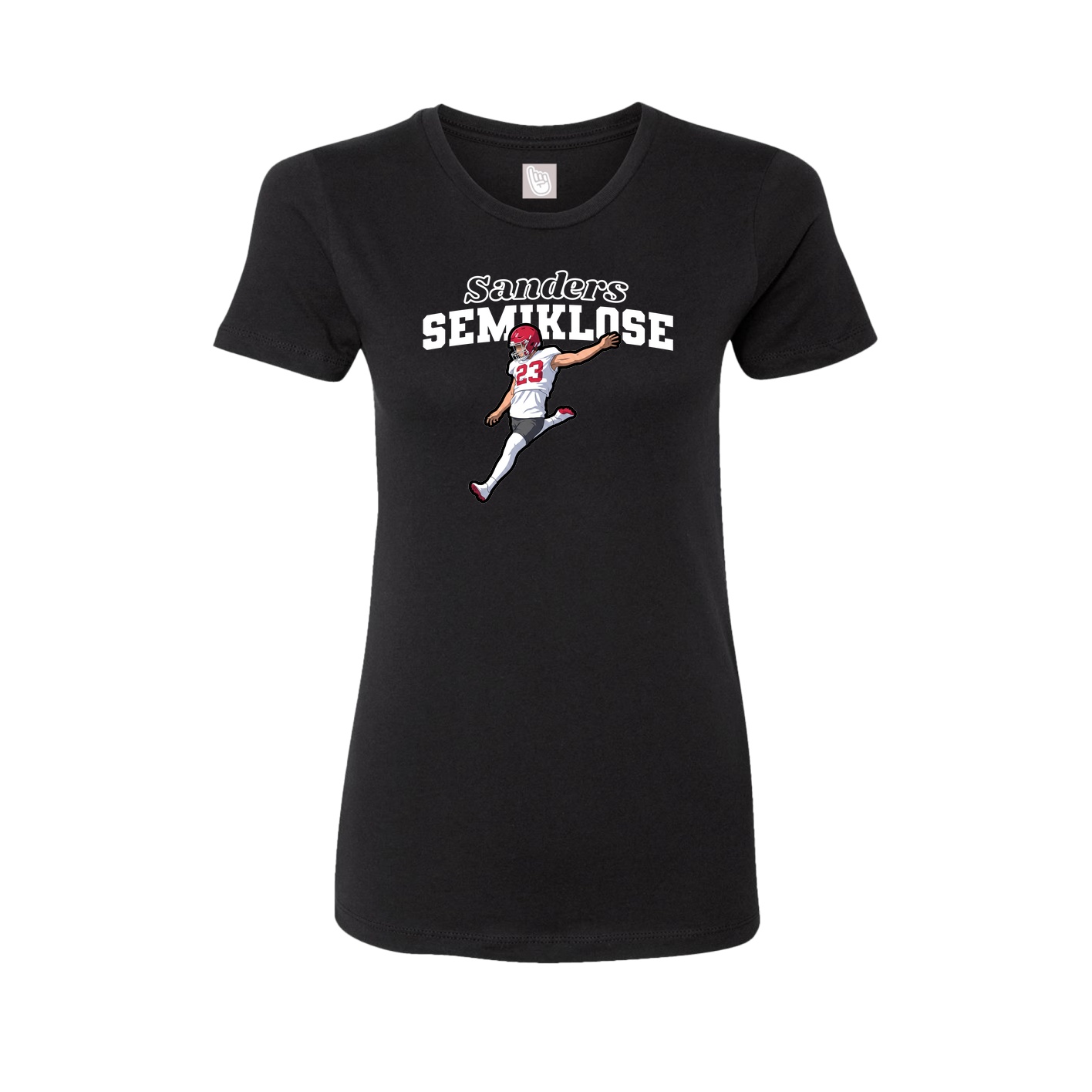 Fitted Women's Tee — Name Arch in Black