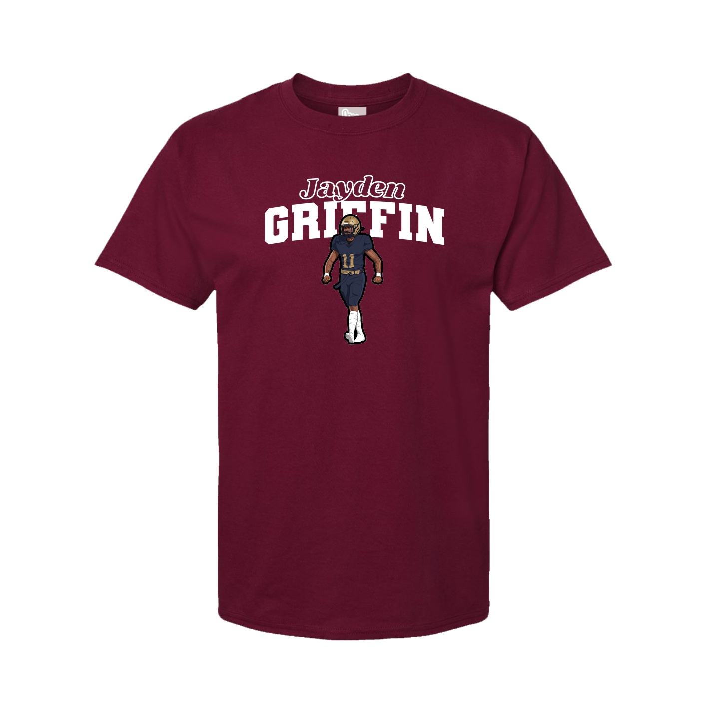 Youth Tee — Name Arch in Cardinal