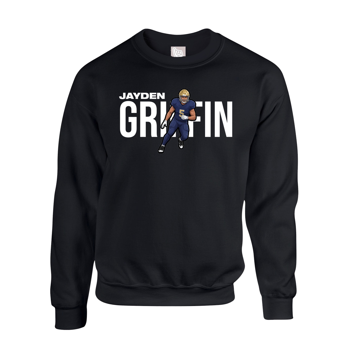 Fleece Crew — Player Name in Black