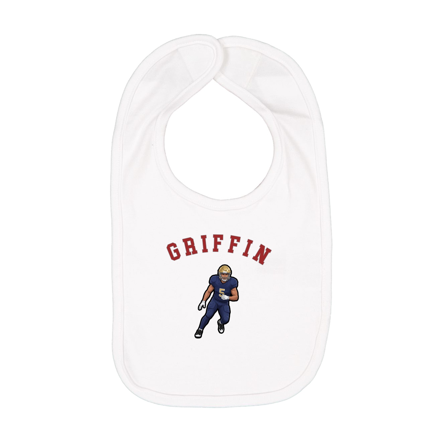 Infant Bib — Shirsey Arch in White