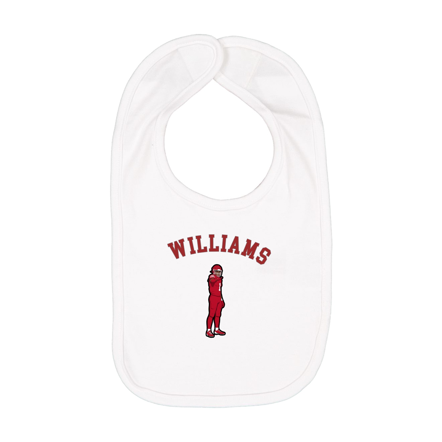 Infant Bib — Shirsey Arch in White