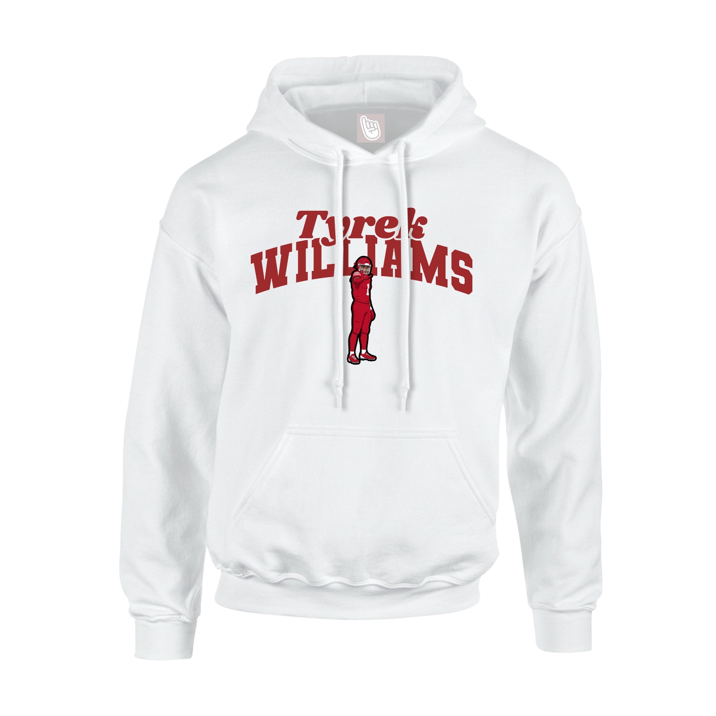 Hoodie — Signature Arch in White