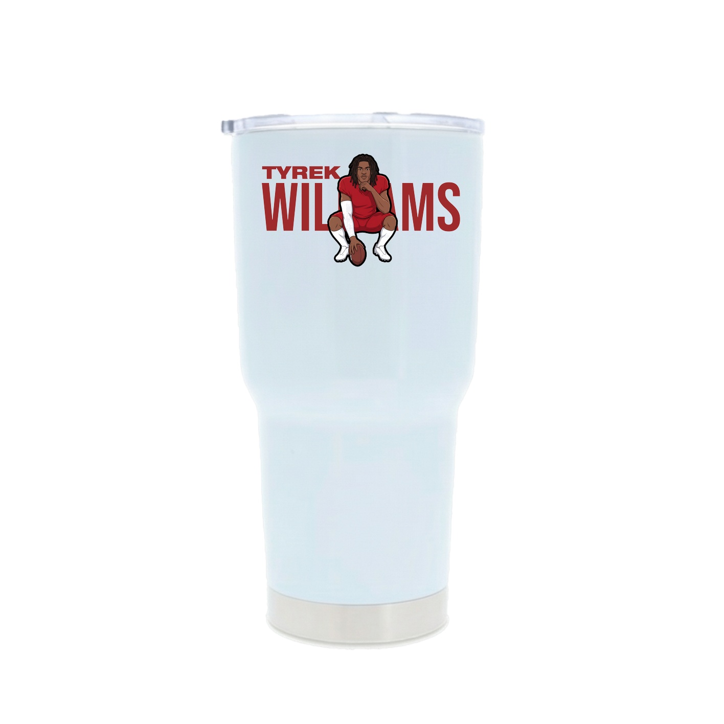 30oz Stainless Steel Tumbler — Player Name in White