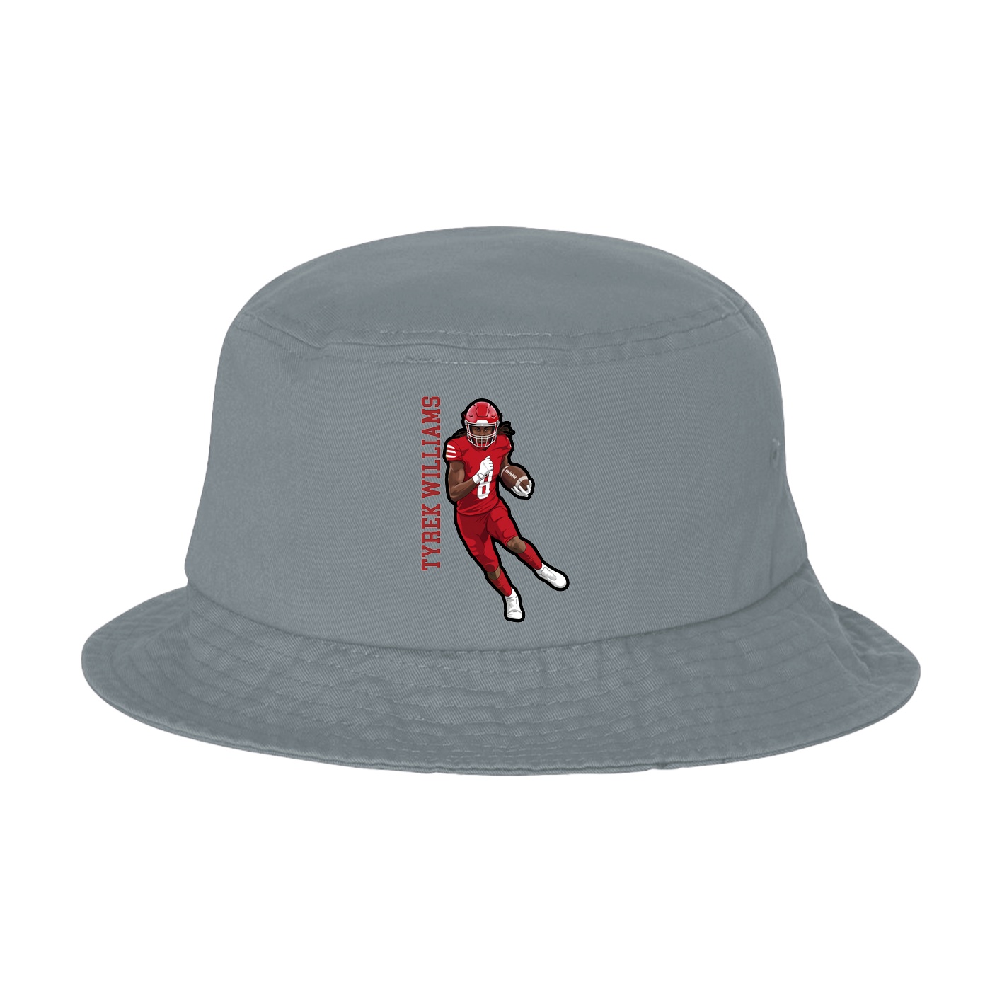 Bucket Cap — Name Vertical in Grey
