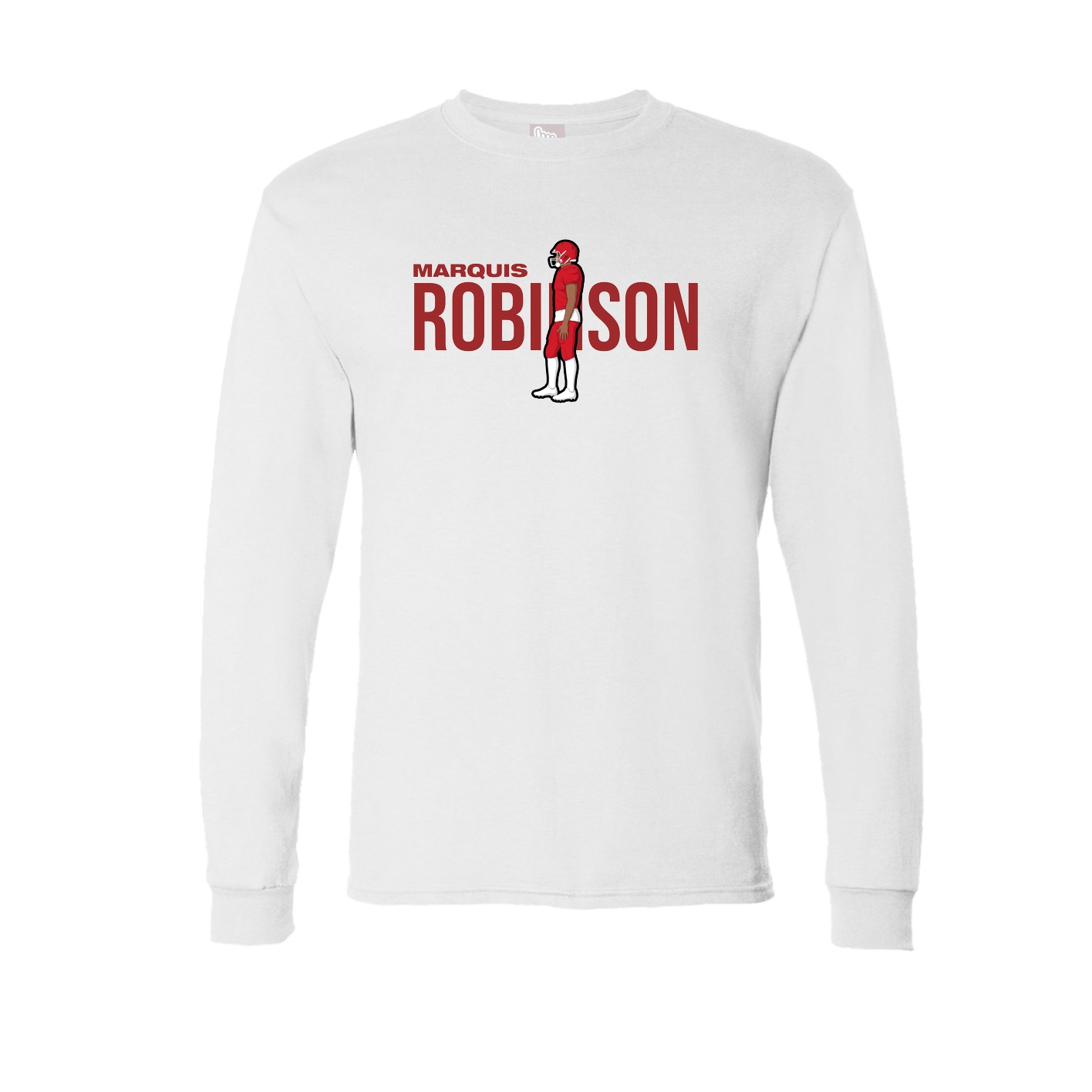Long Sleeve Tee — Player Name in White