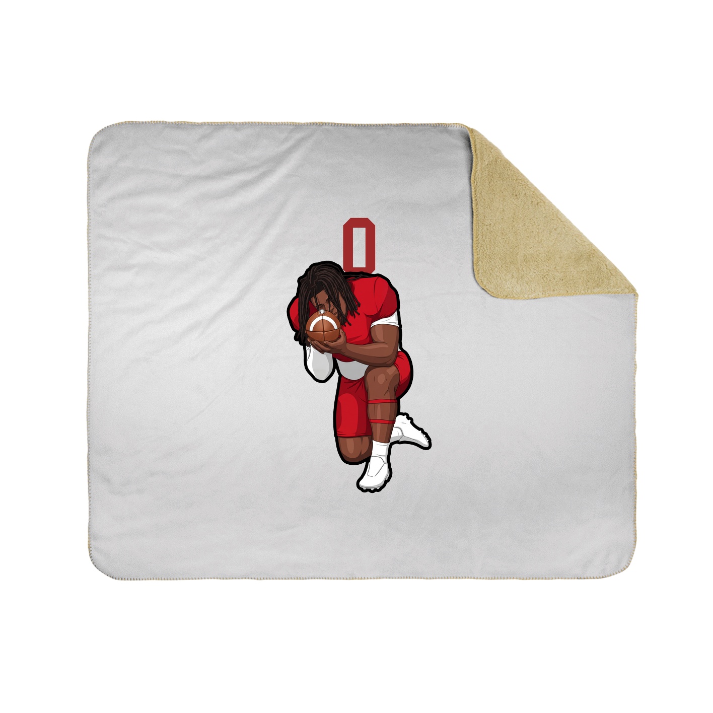 Throw Blanket — Number Top in White