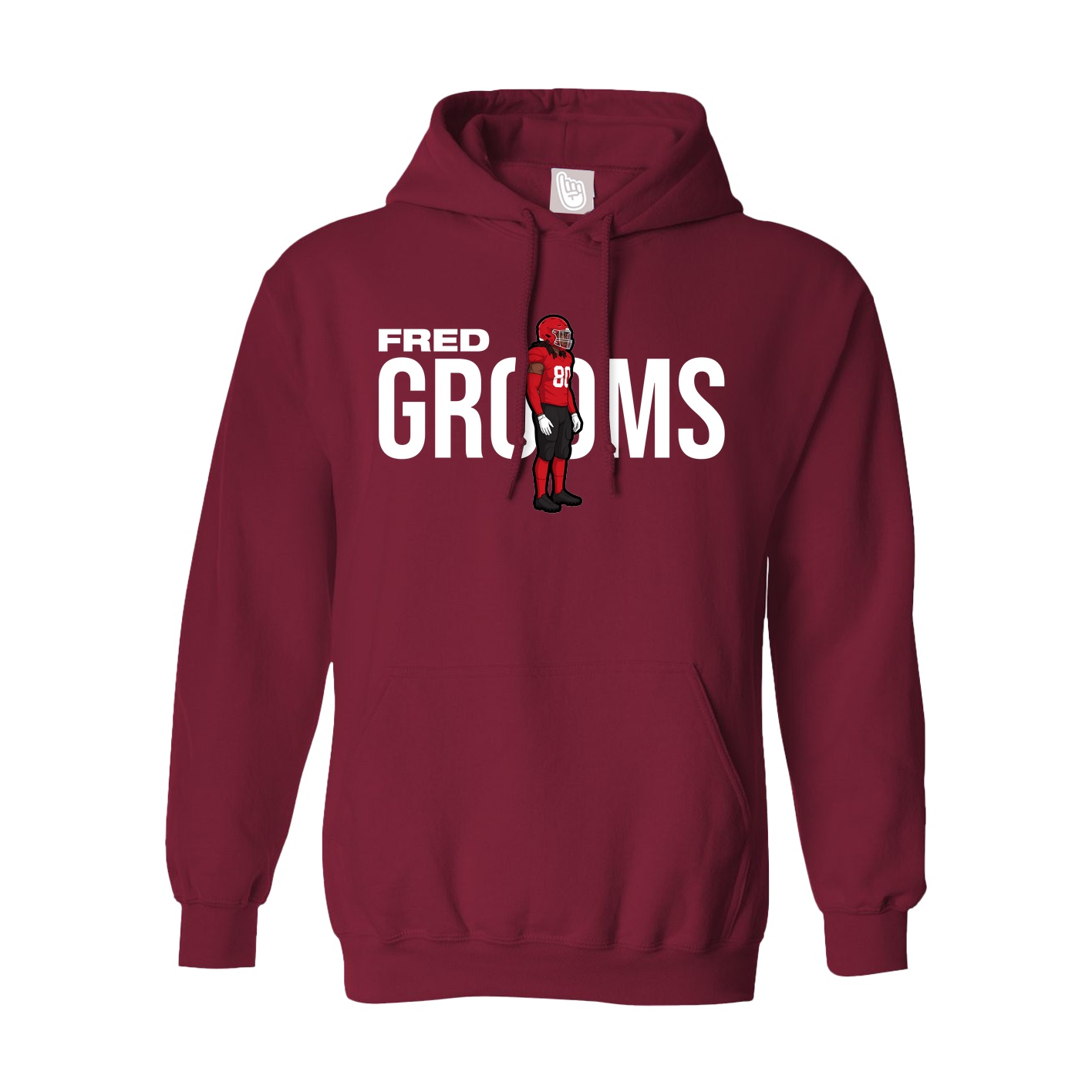Hoodie — Player Name in Cardinal