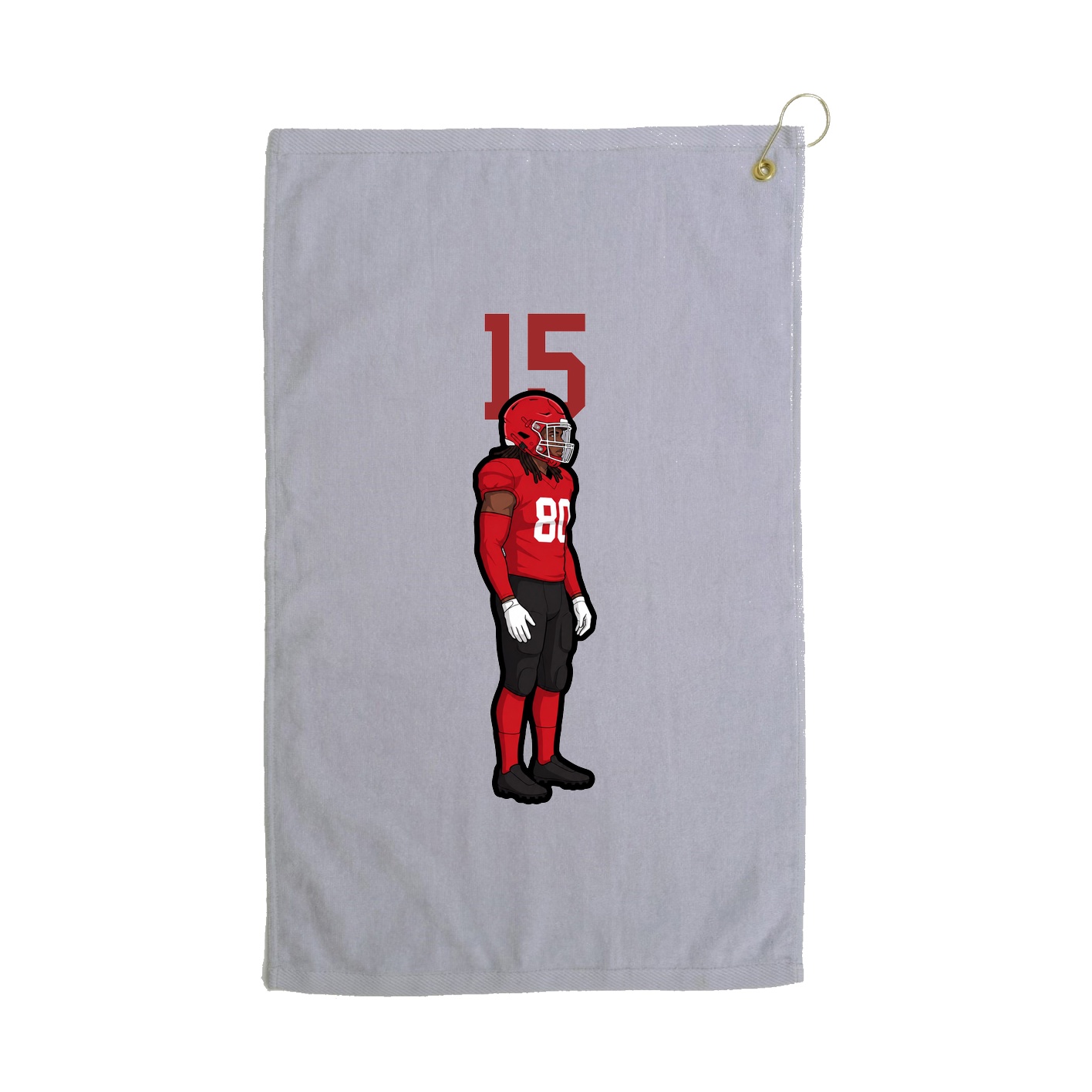 Golf Towel — Number Top in Grey