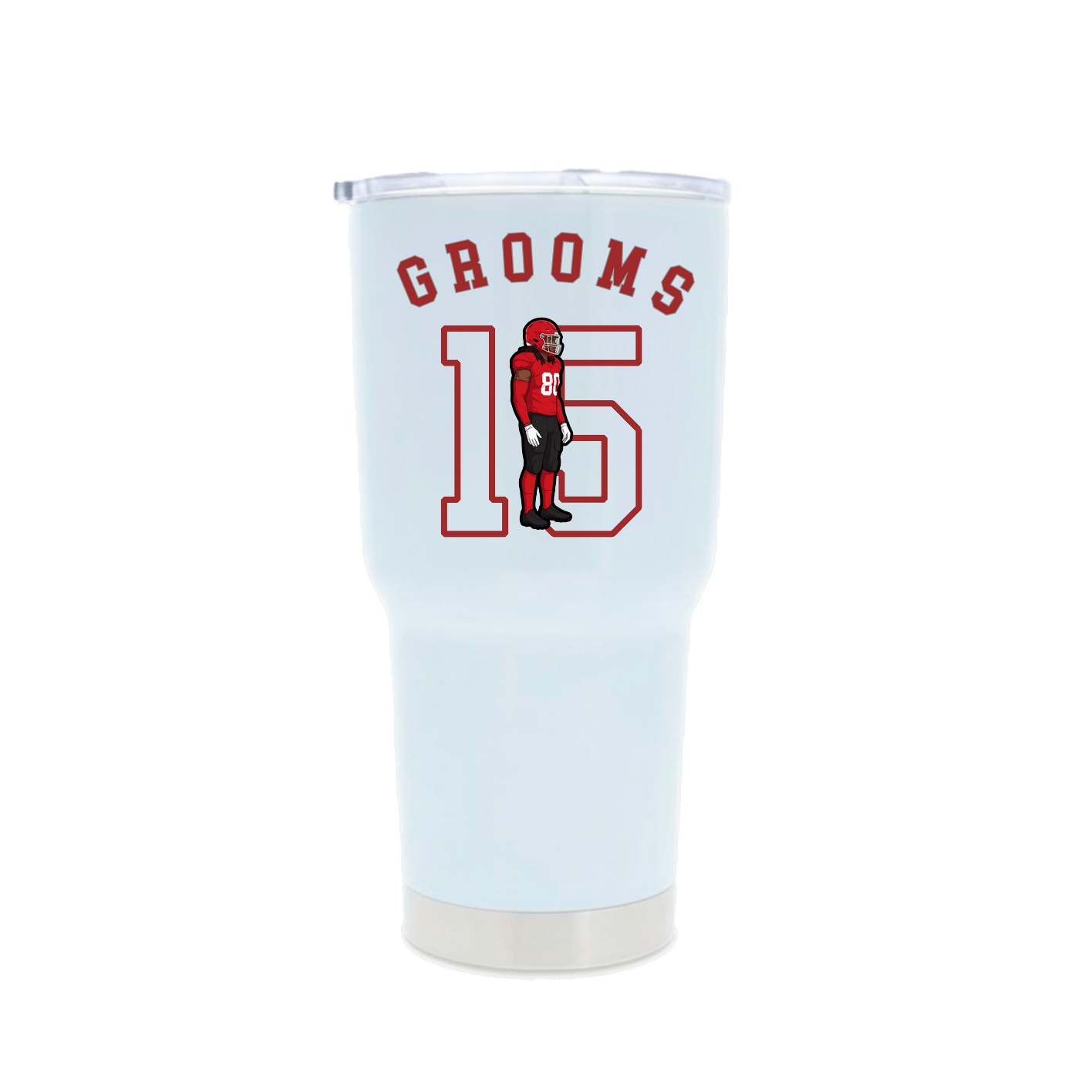 30oz Stainless Steel Tumbler — Shirsey Arch in White