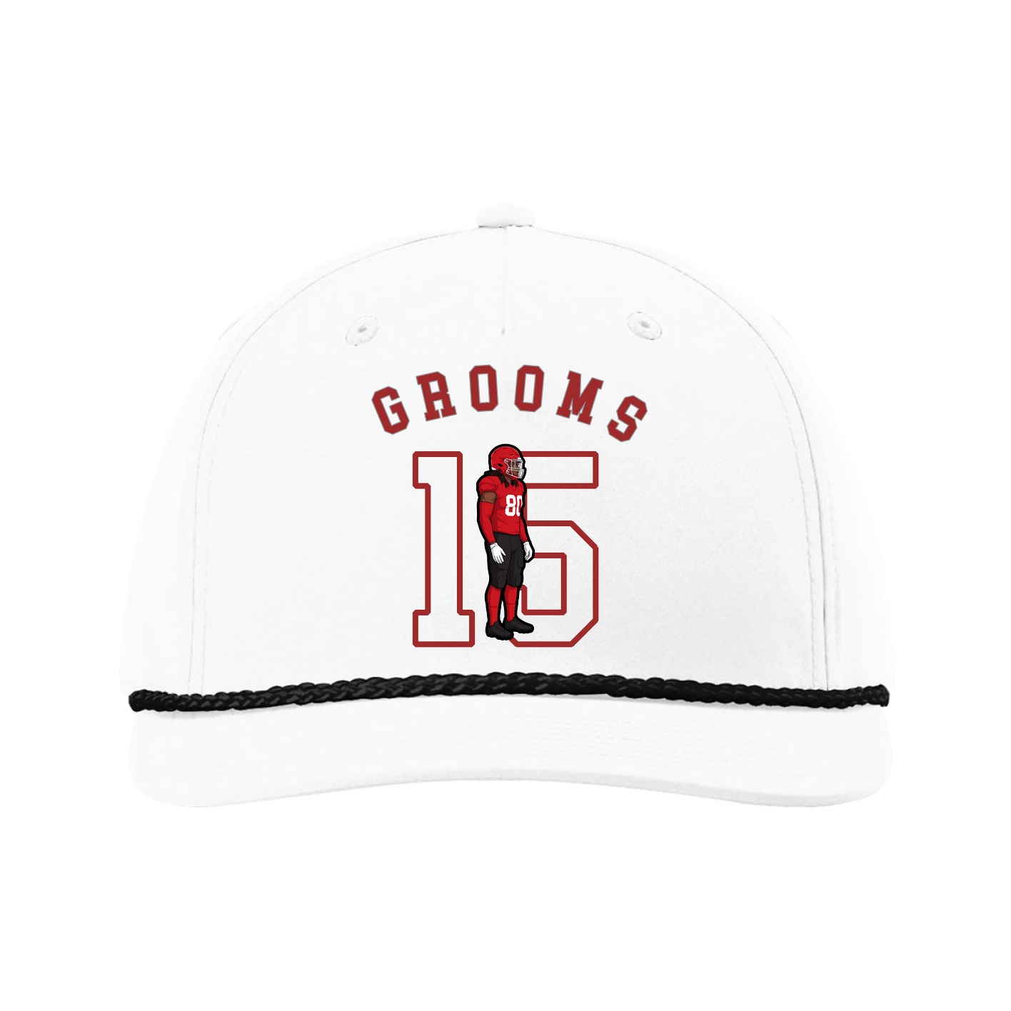 Five-Panel Classic Rope Cap — Shirsey Arch in White