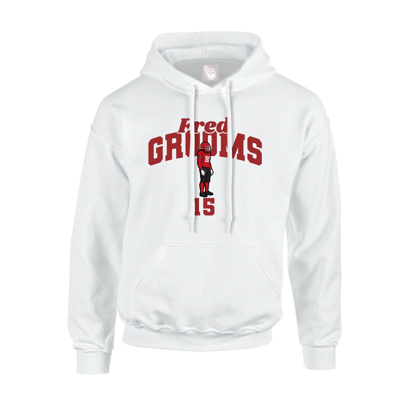 Youth Hoodie — Signature Arch in White