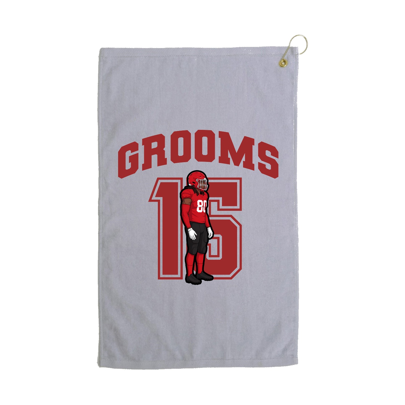 Golf Towel — Number in Grey