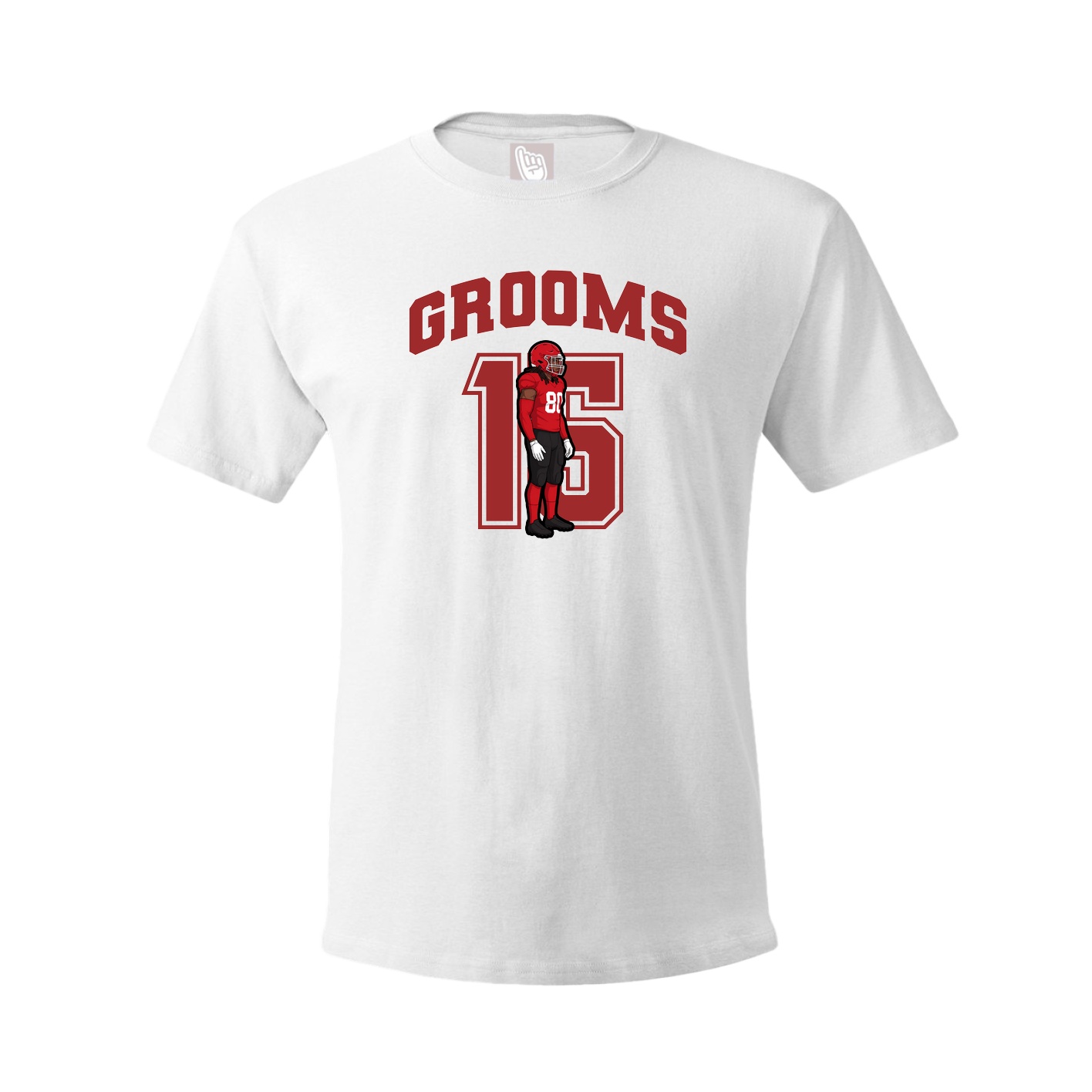 Youth Tee — Number in White