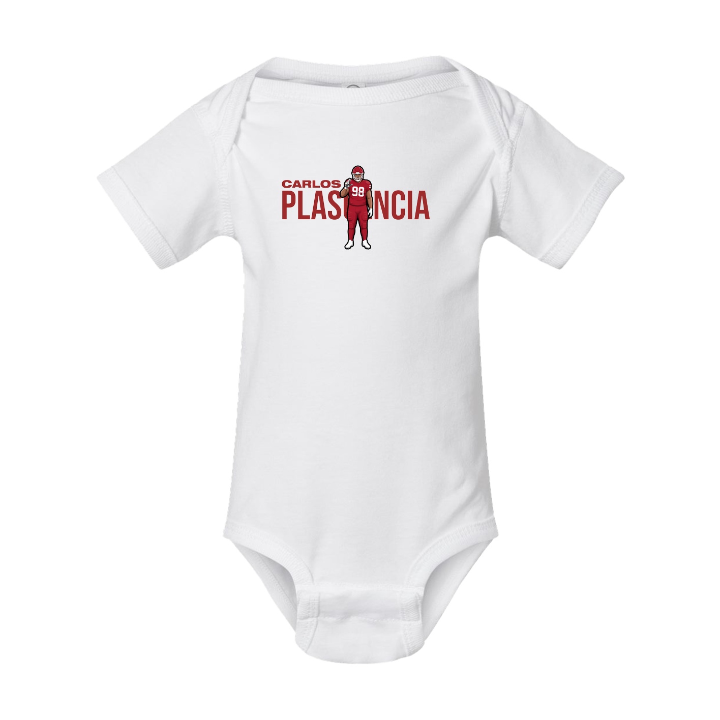 Baby Onesie — Player Name in White