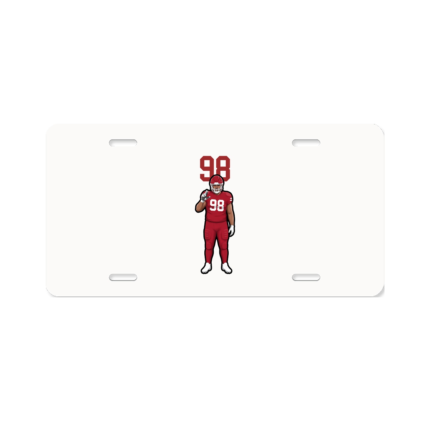 License Plate — Number Top in Classic