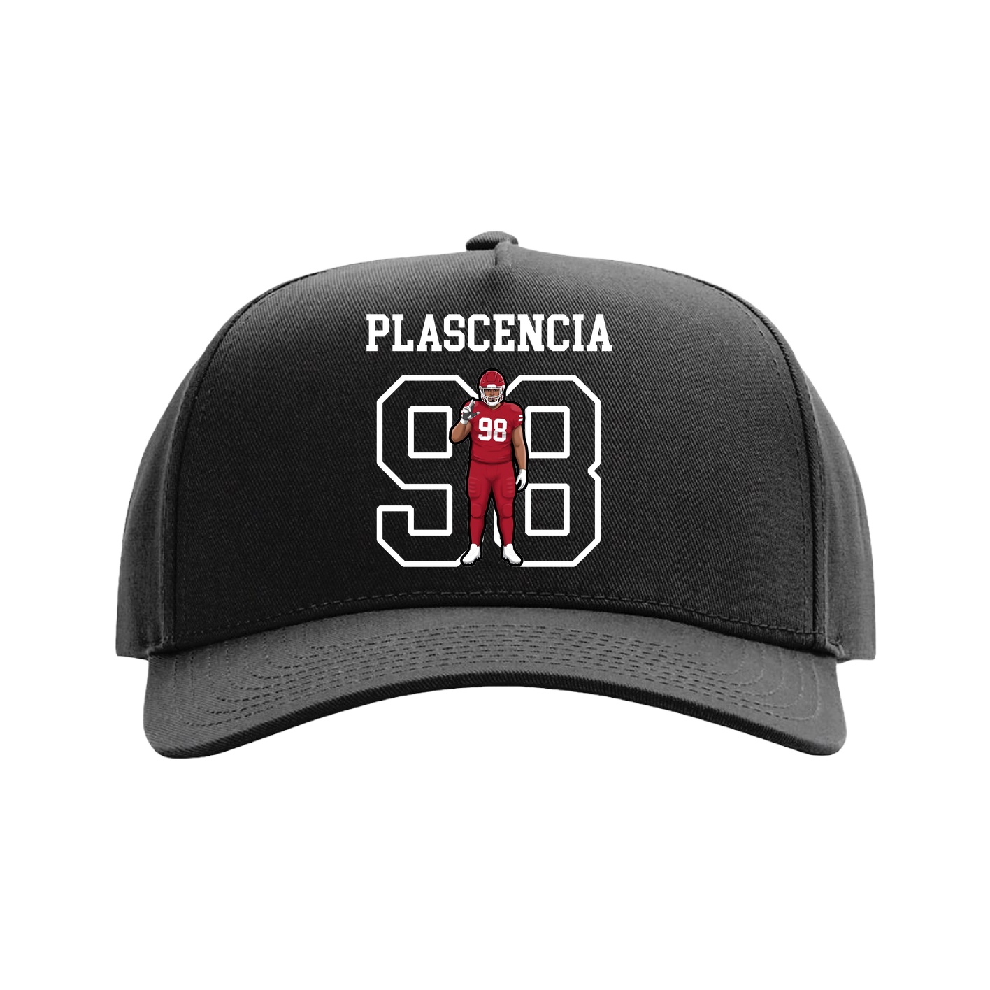 Full Fabric Five-Panel Champ Cap — Shirsey in Black