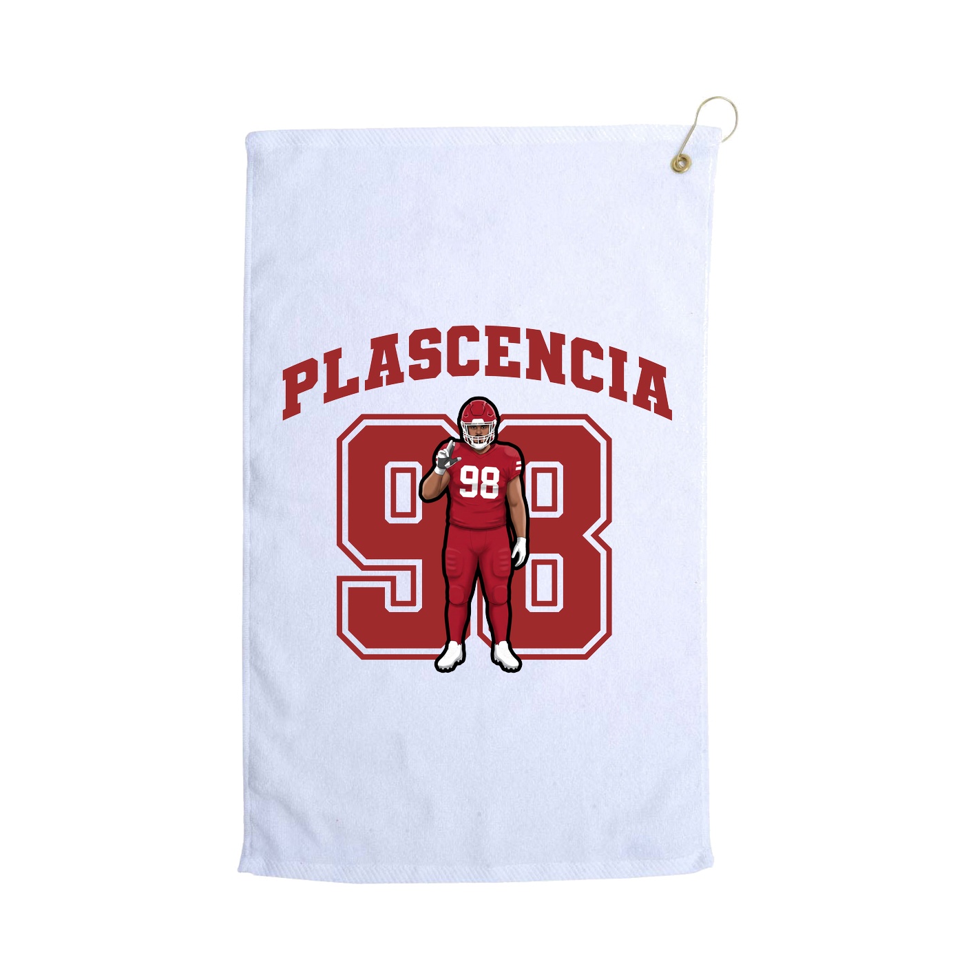 Golf Towel — Number in White