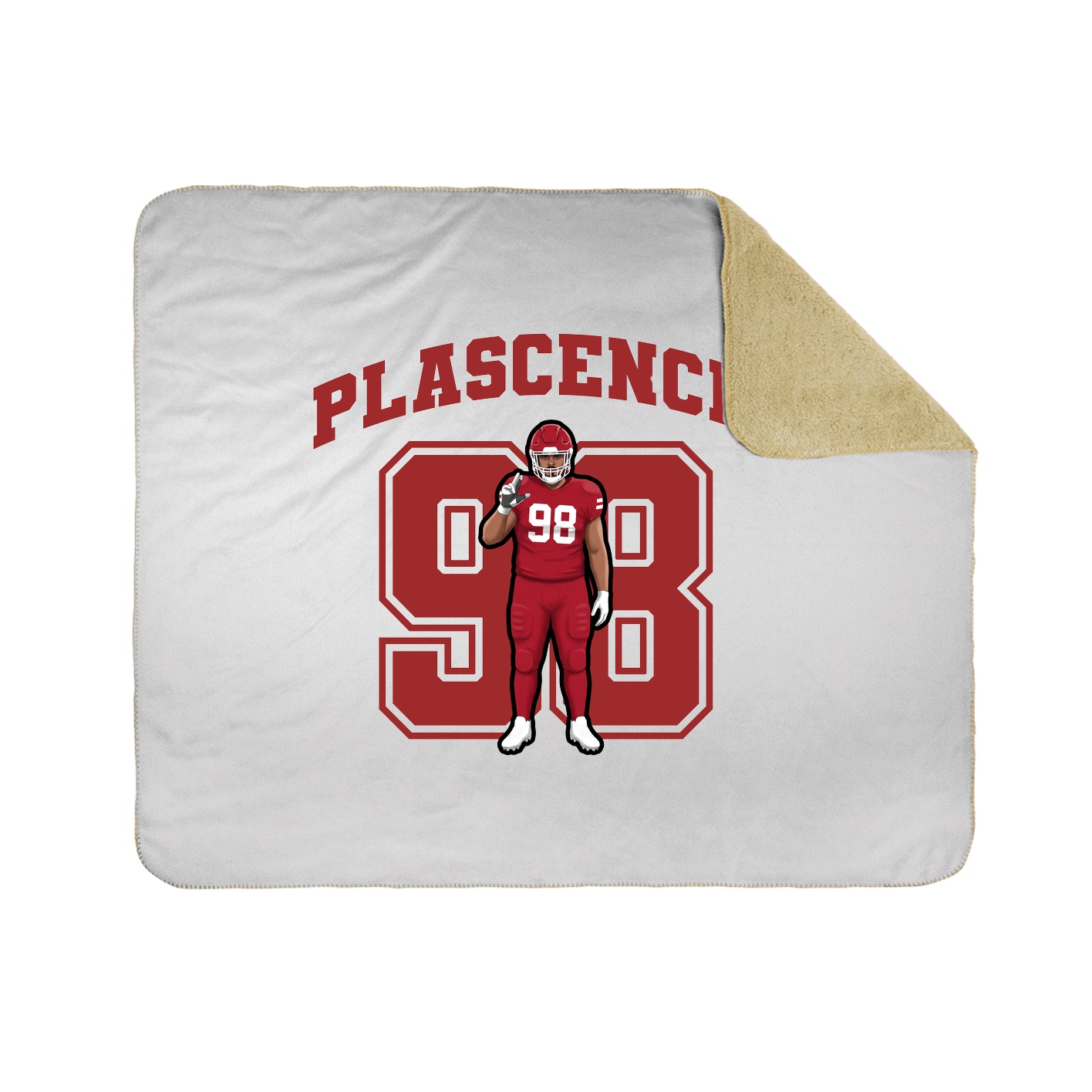 Throw Blanket — Number in White