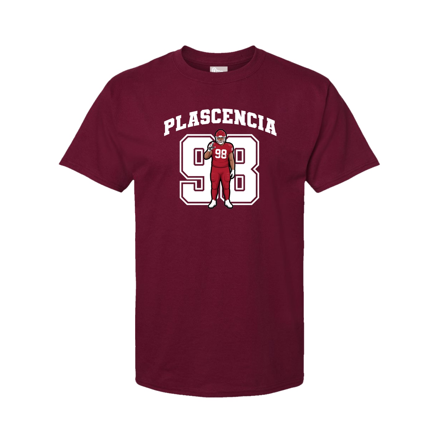 Youth Tee — Number in Cardinal