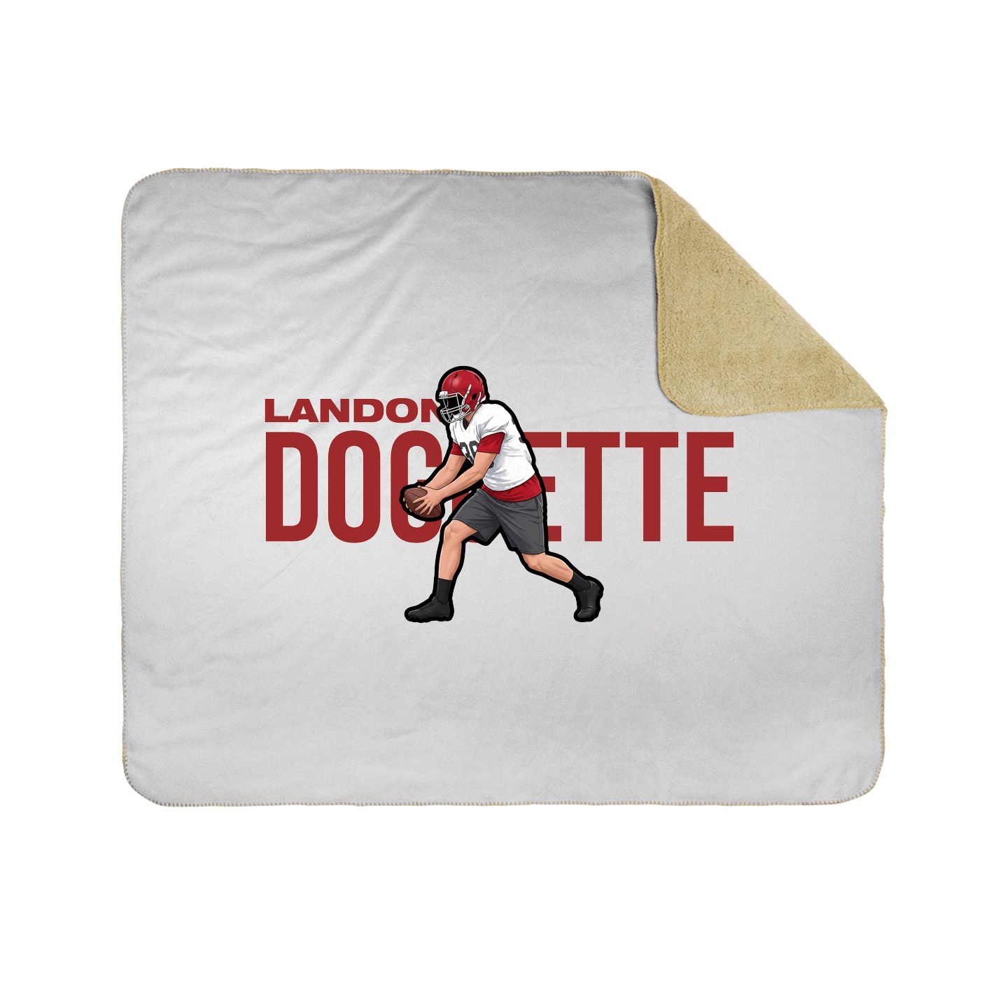 Throw Blanket — Player Name in White