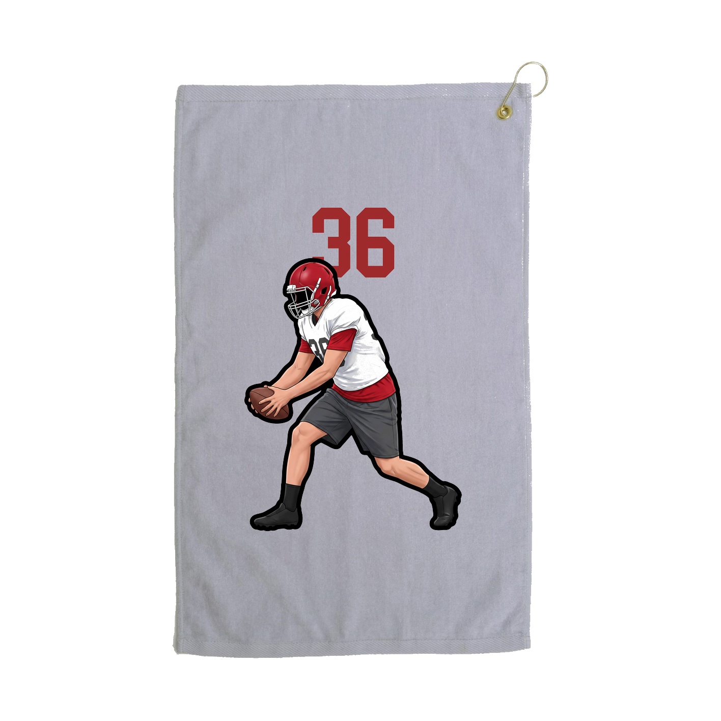 Golf Towel — Number Top in Grey
