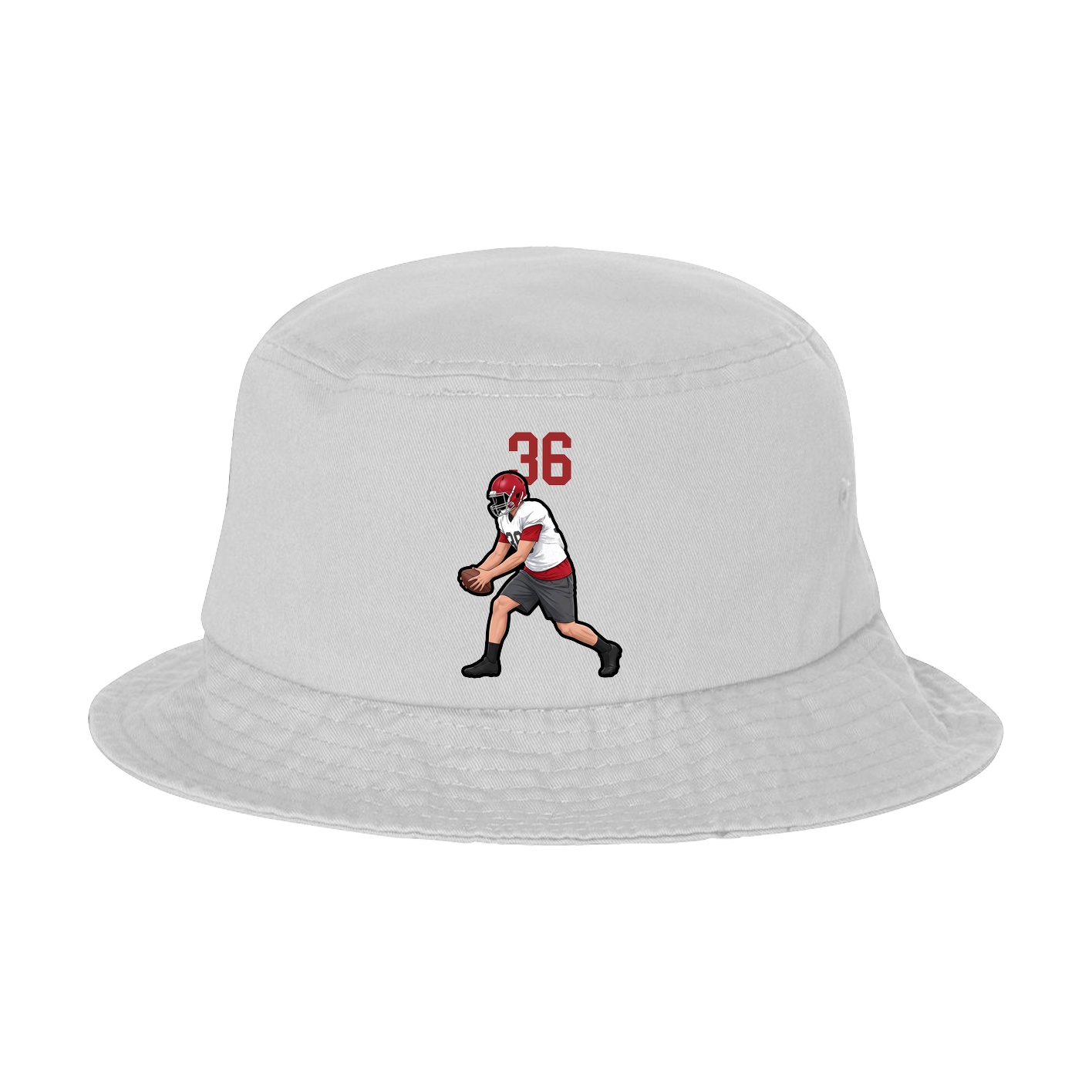 Bucket Cap — Number Top in White