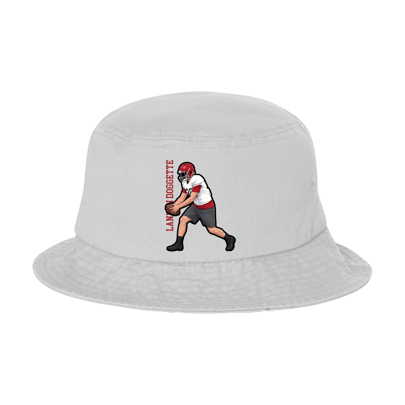 Bucket Cap — Name Vertical in White