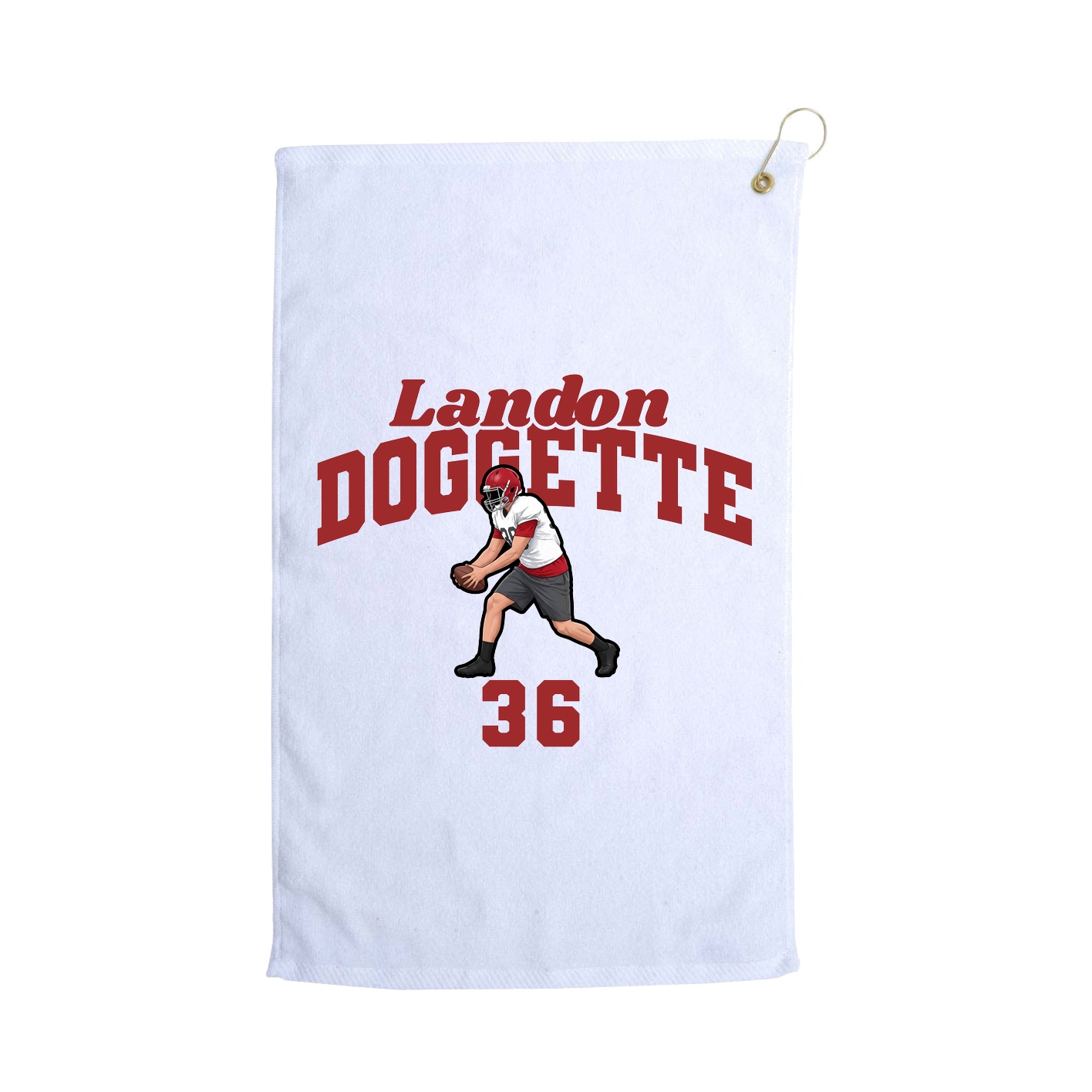 Golf Towel — Signature Arch in White