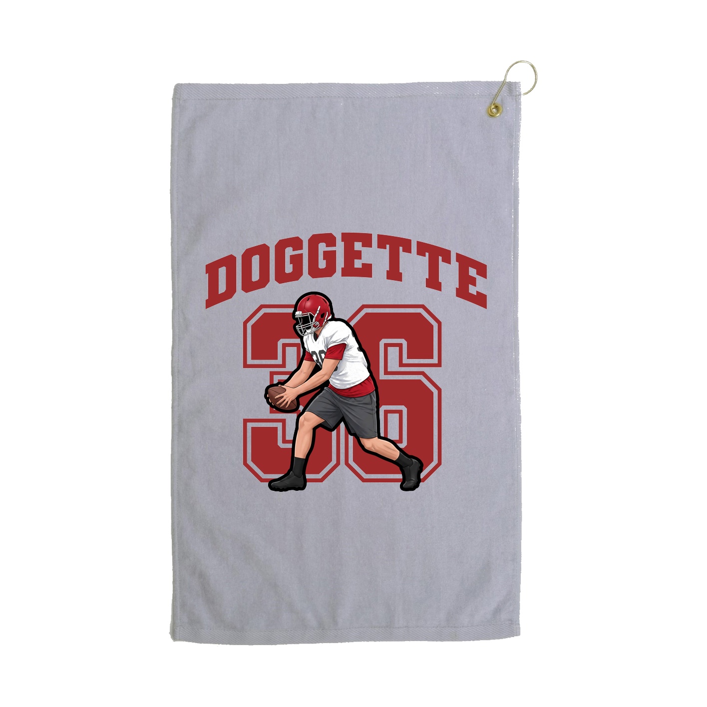 Golf Towel — Number in Grey