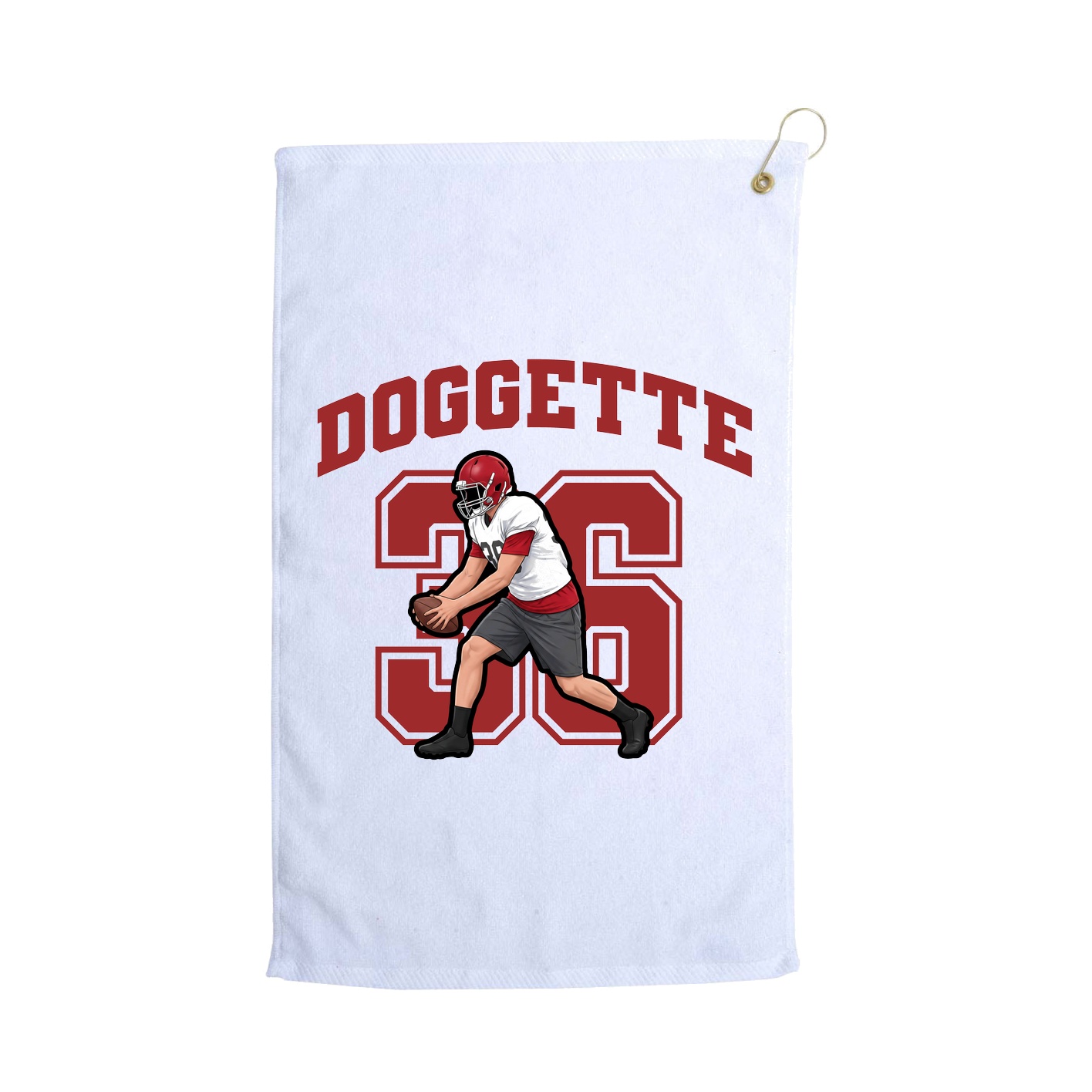 Golf Towel — Number in White