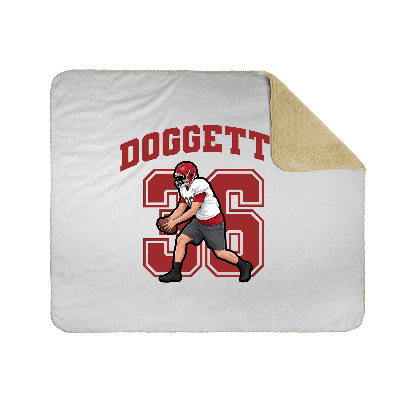 Throw Blanket — Number in White