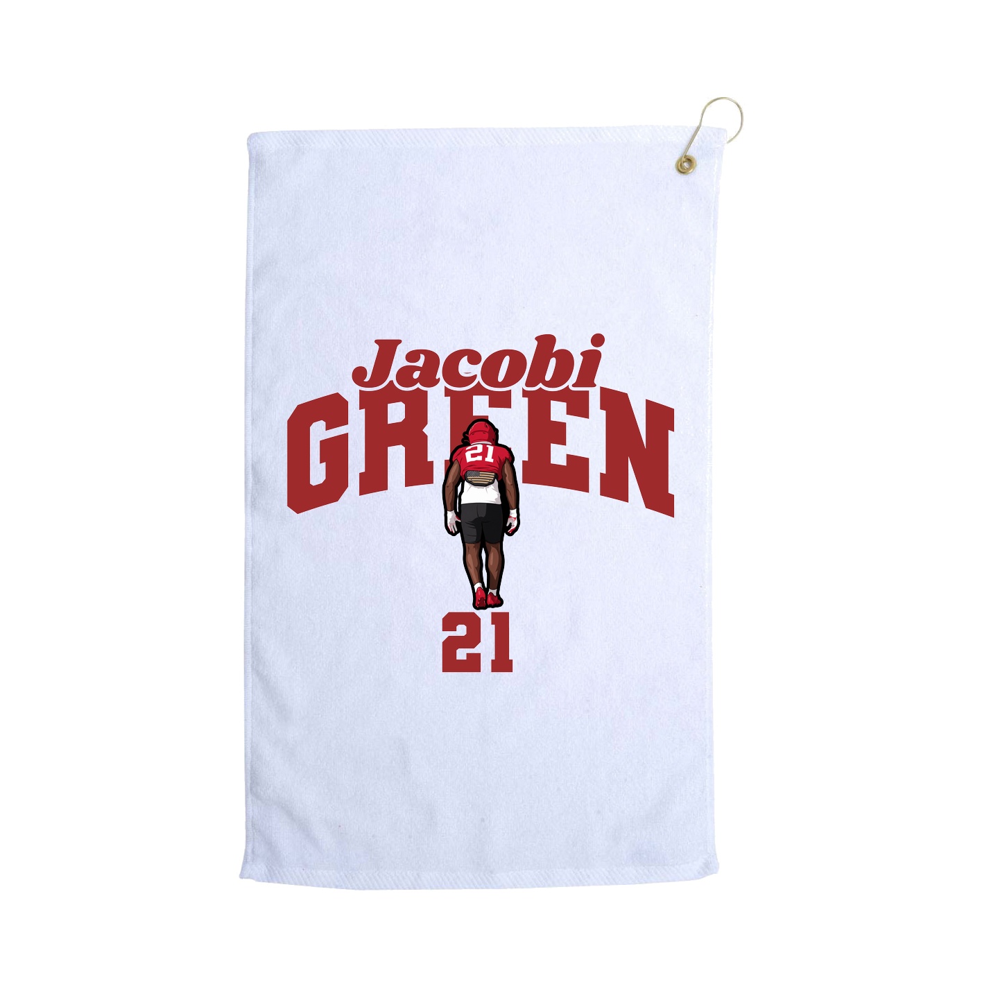 Golf Towel — Signature Arch in White