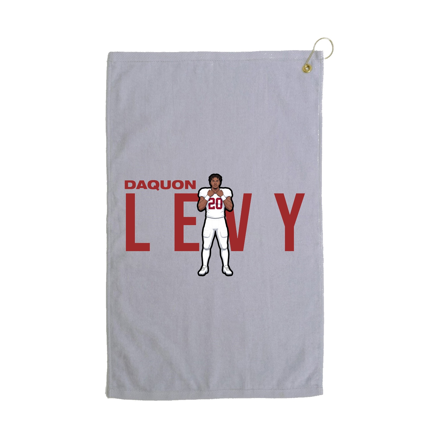 Golf Towel — Player Name in Grey