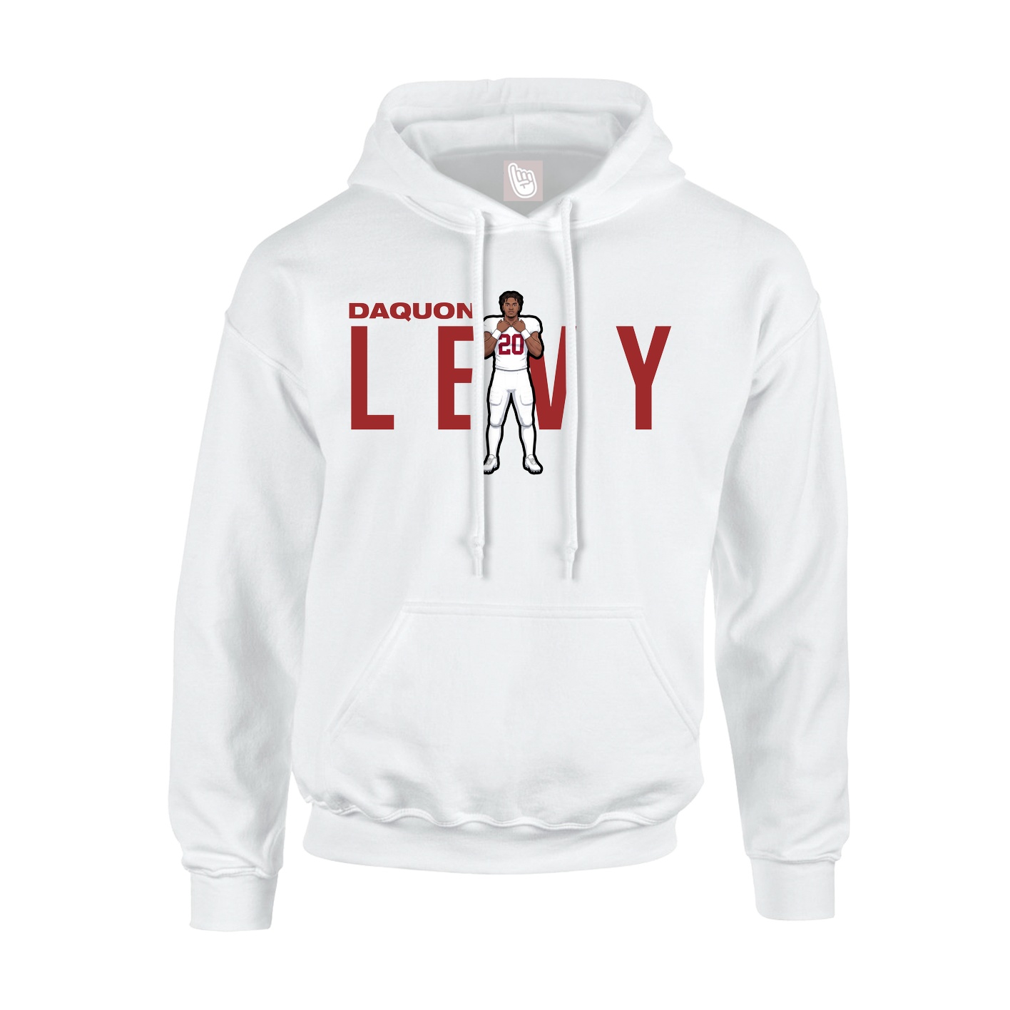 Youth Hoodie — Player Name in White