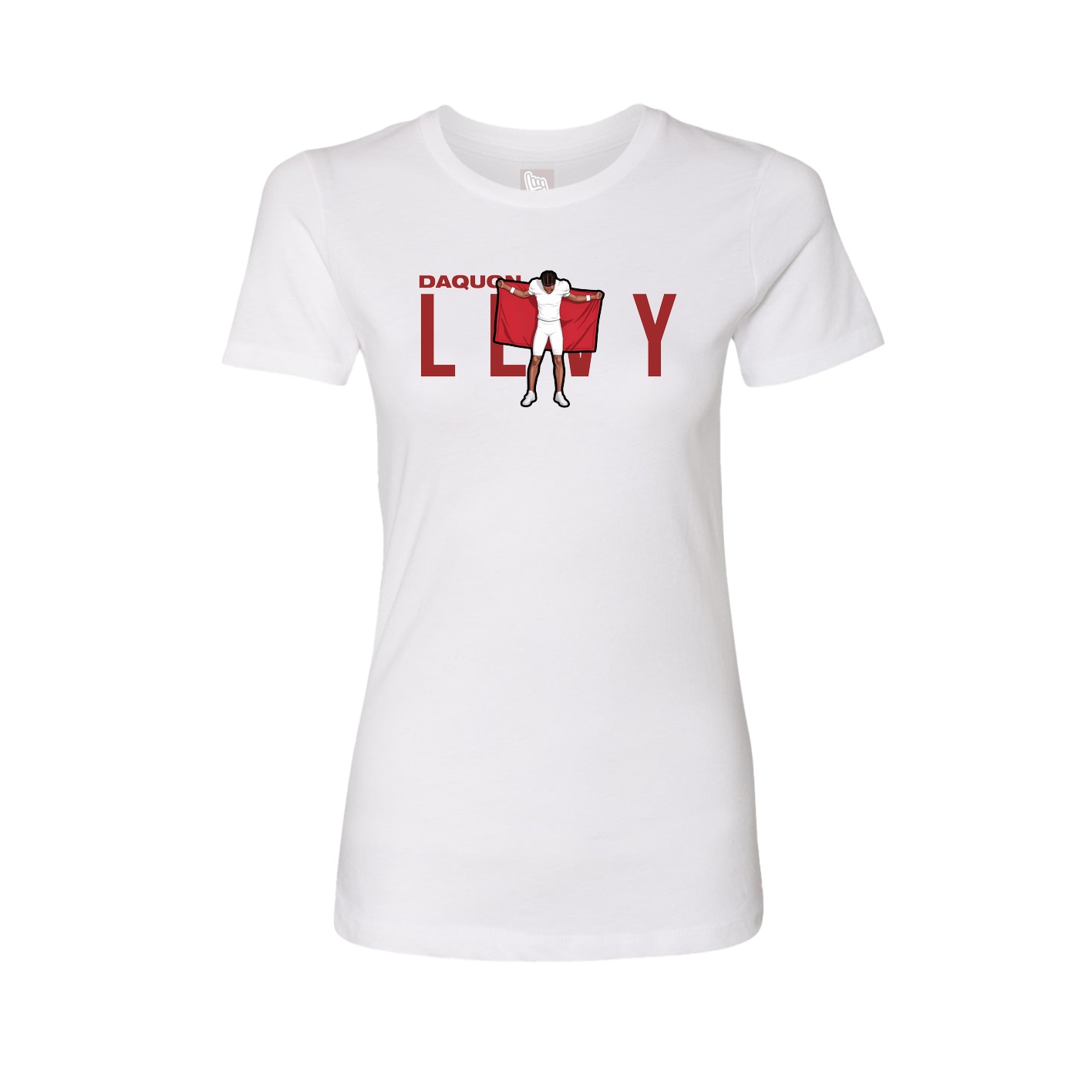 Fitted Women's Tee — Player Name in White