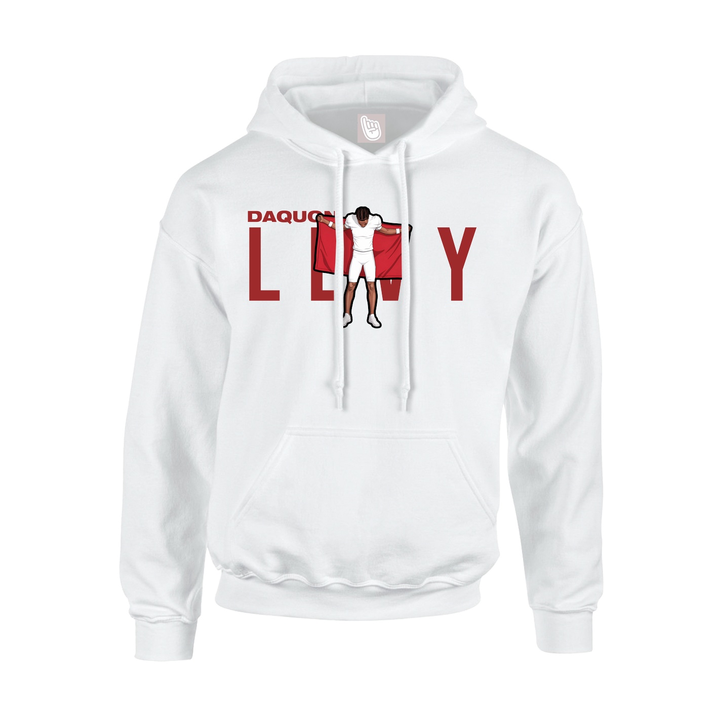 Youth Hoodie — Player Name in White