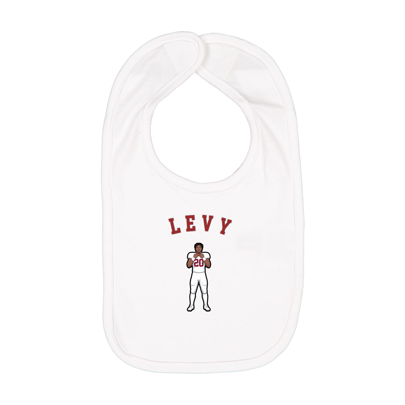 Infant Bib — Shirsey Arch in White