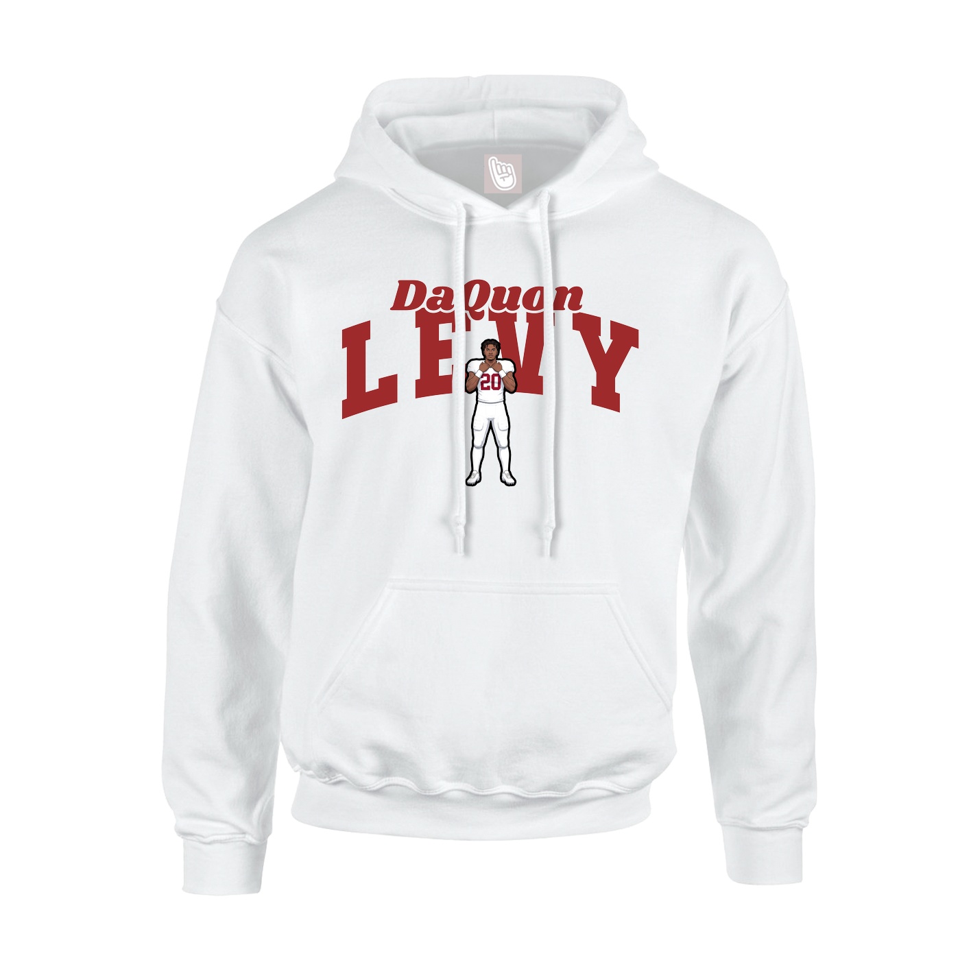 Hoodie — Signature Arch in White