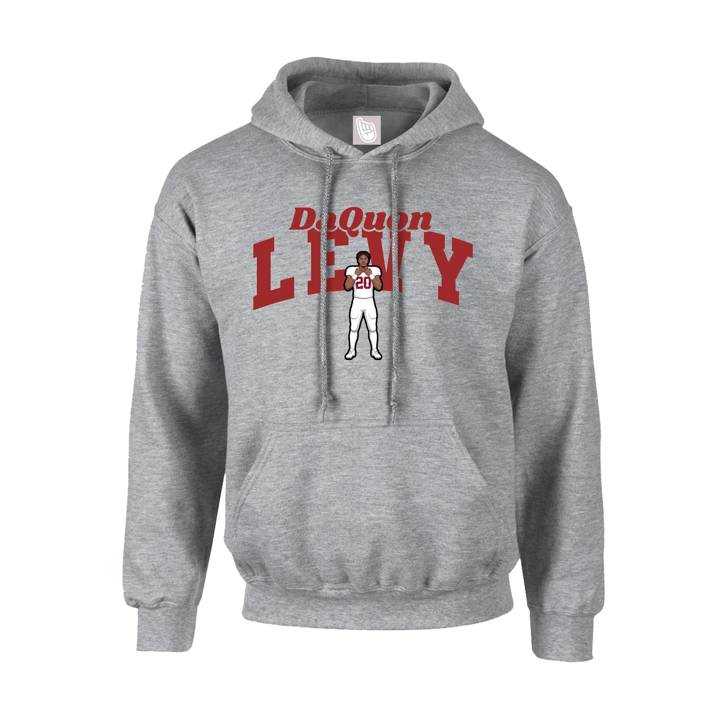 Youth Hoodie — Signature Arch in Grey