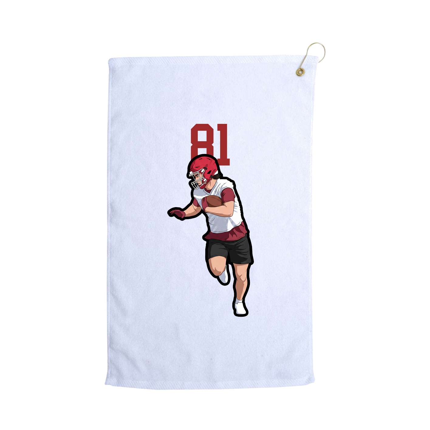 Golf Towel — Number Top in White
